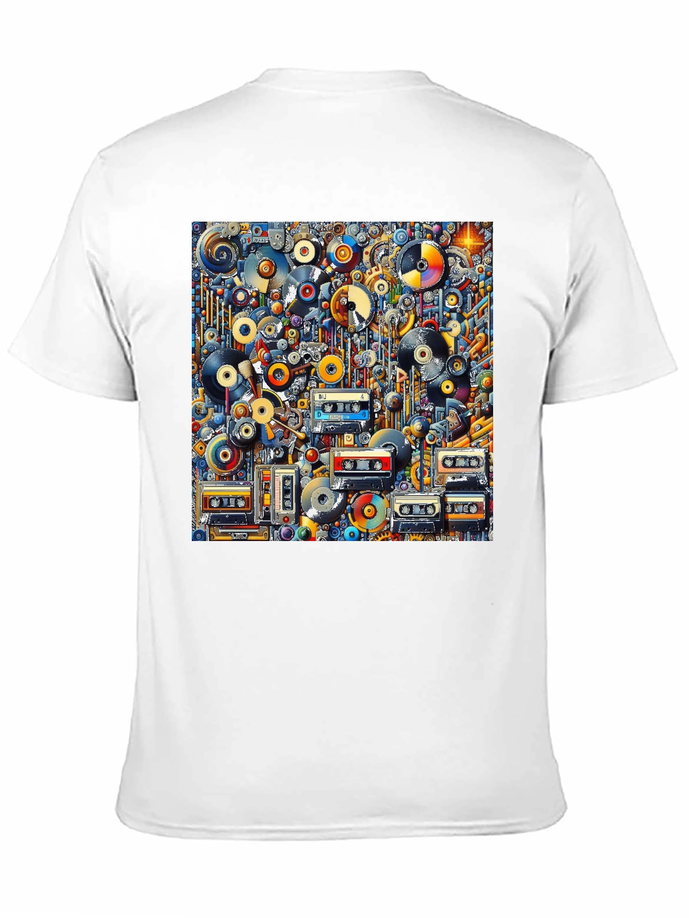 Black Retro Music T-Shirt: Vinyl, Cassettes, & Cool Design view 11