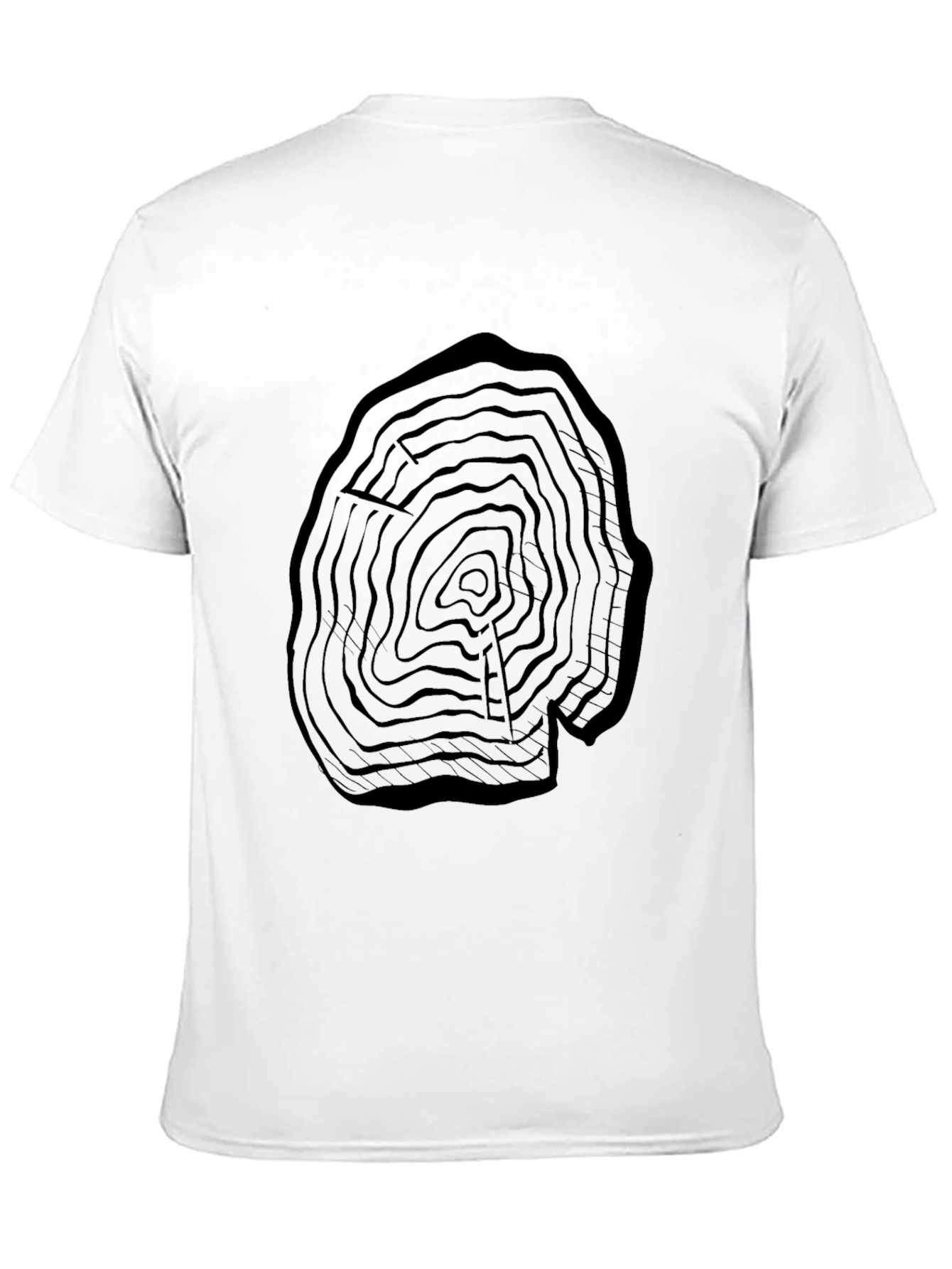 Black Tree Ring Graphic T-Shirt - Nature Inspired Tee view 11