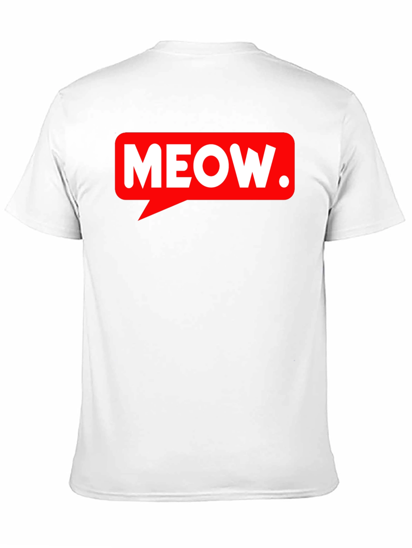 Black Meow Speech Bubble Black T-Shirt view 11