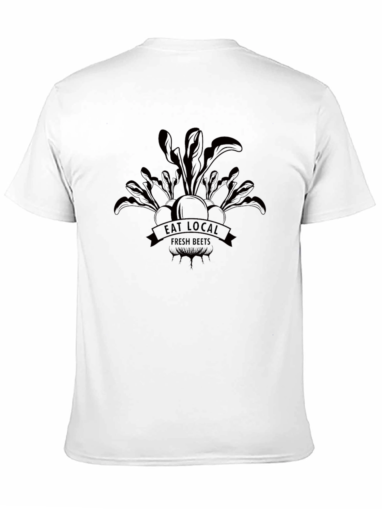 Black Eat Local Fresh Beets Graphic T-Shirt view 11