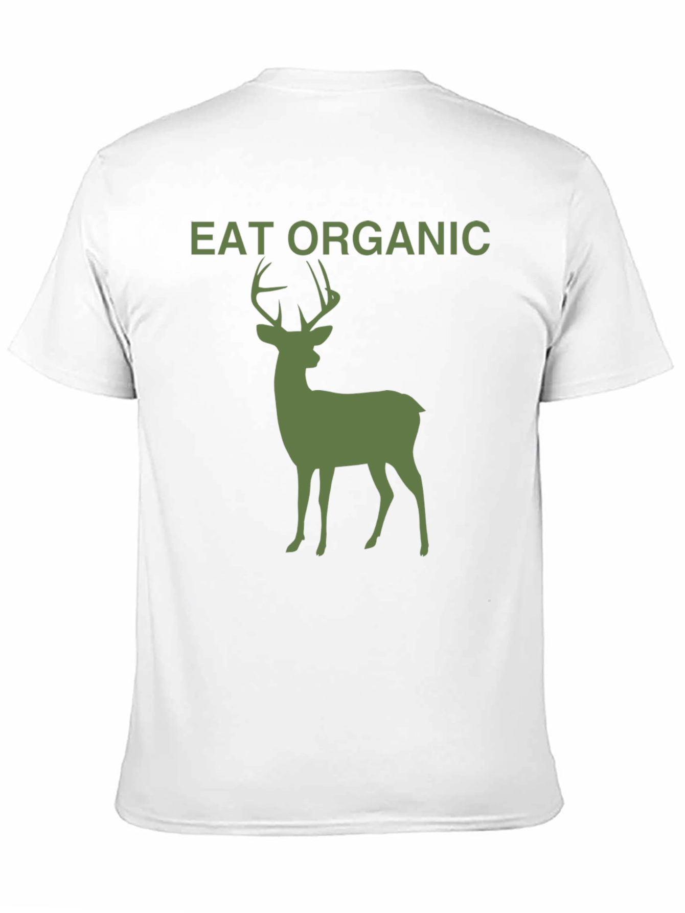 Black Eat Organic Deer Graphic T-Shirt - Black view 11
