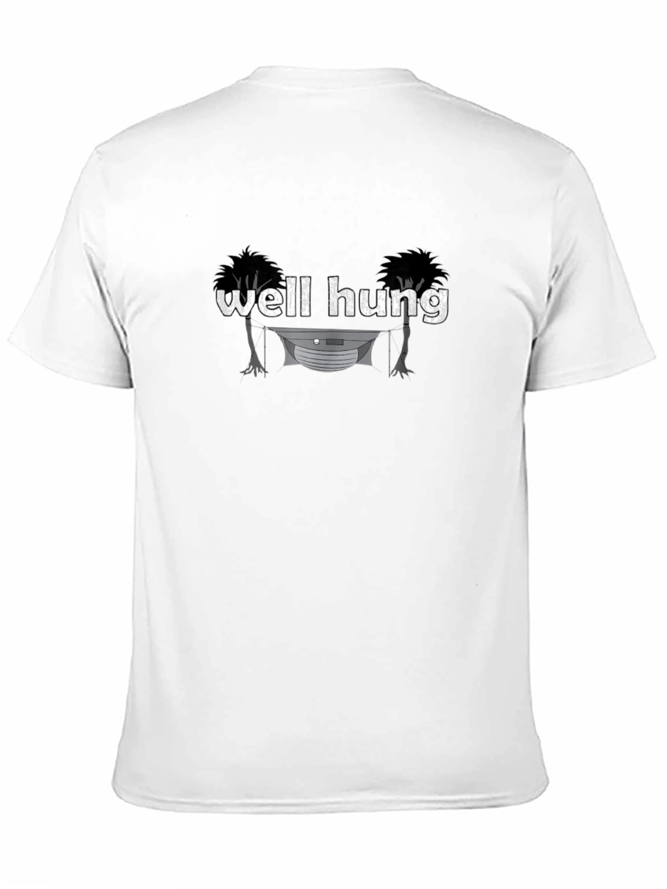 Black Well Hung Hammock T-Shirt - Funny Graphic Tee view 11