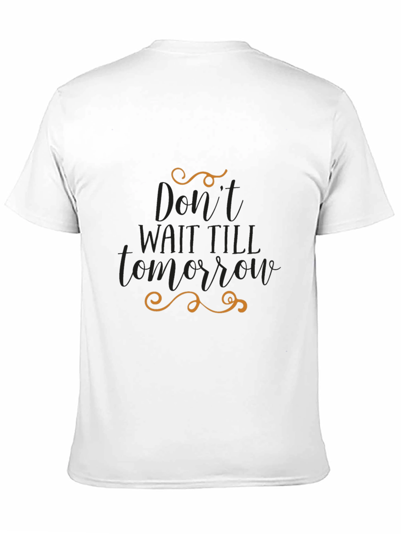 Black Inspirational Men's Black Graphic Tee - Don't Wait view 11