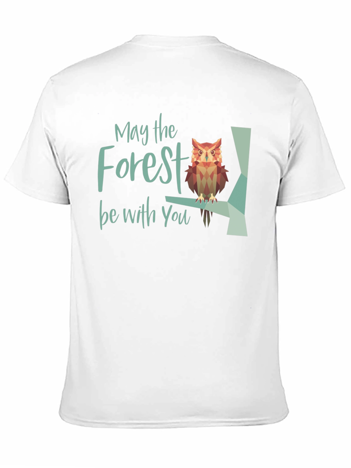 Black May the Forest Be With You Owl Graphic T-Shirt view 11