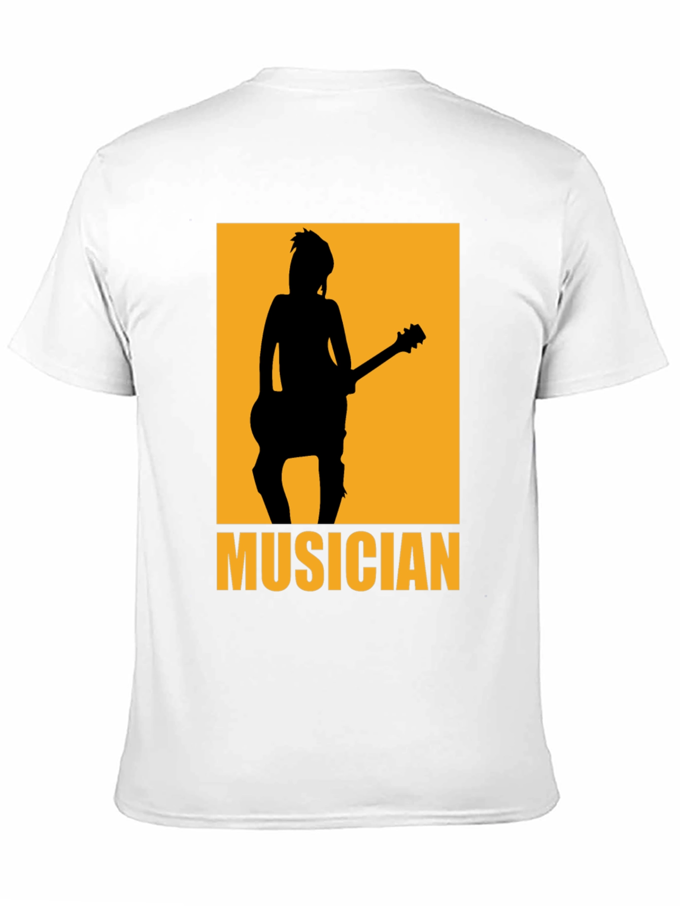 Black Musician Silhouette Graphic T-Shirt - Black view 11