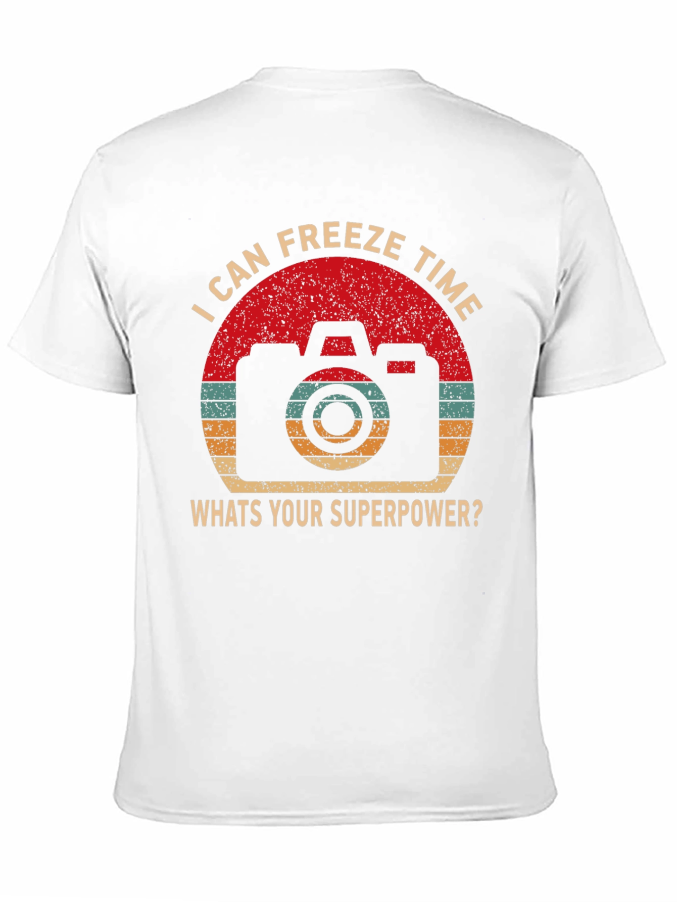 Black Freeze Time Camera Graphic T-Shirt view 11