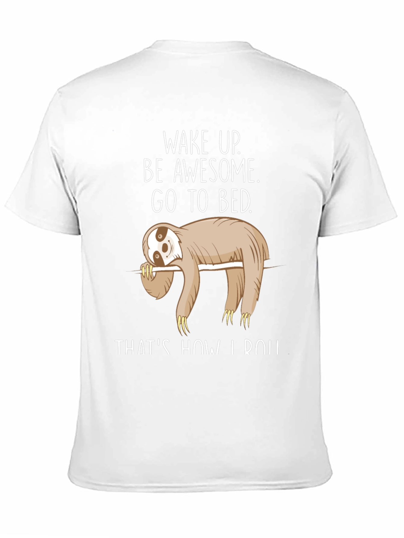 Black Sloth Wake Up T-Shirt - Funny Sleepy Animal Tee view 11