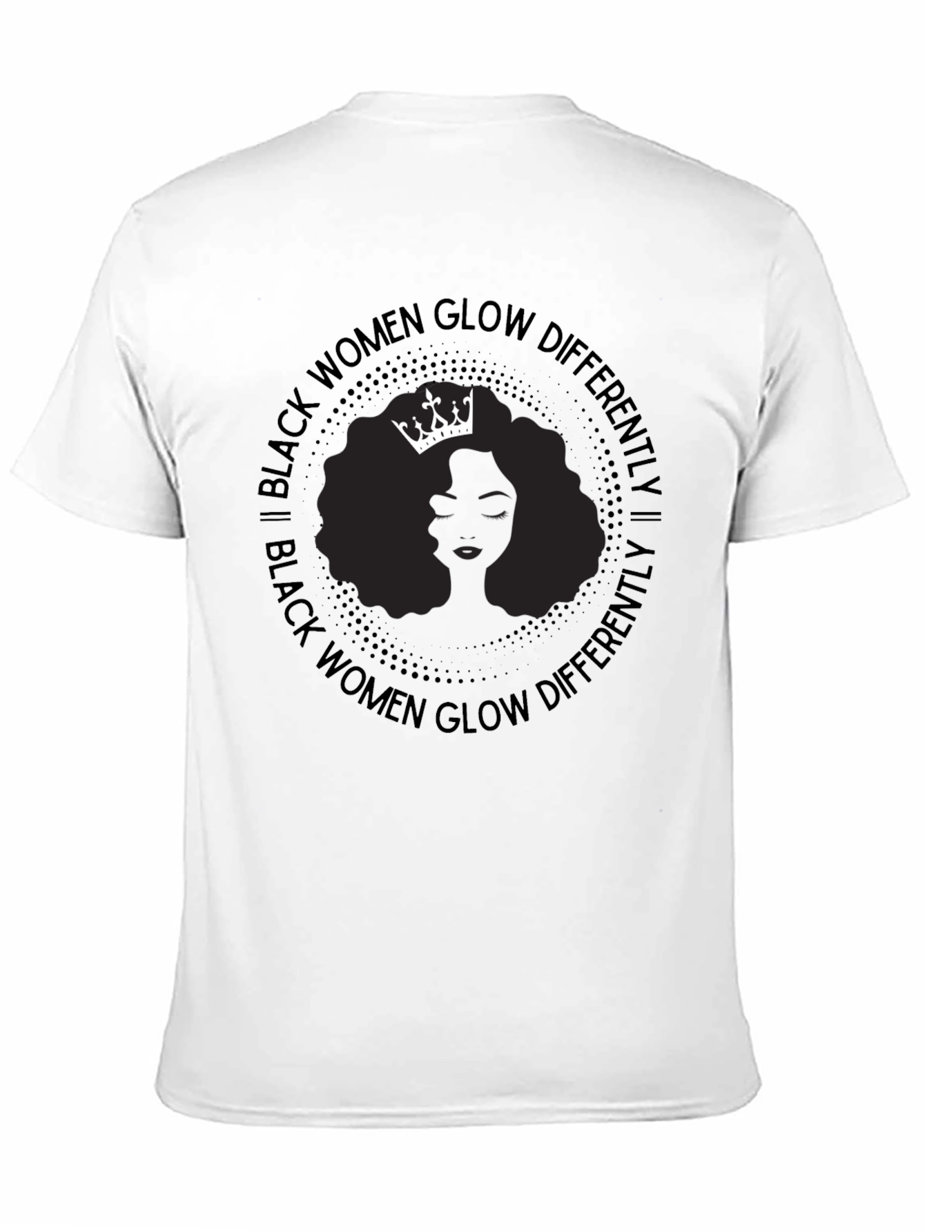 Black Black Women Glow Differently Graphic T-Shirt view 11