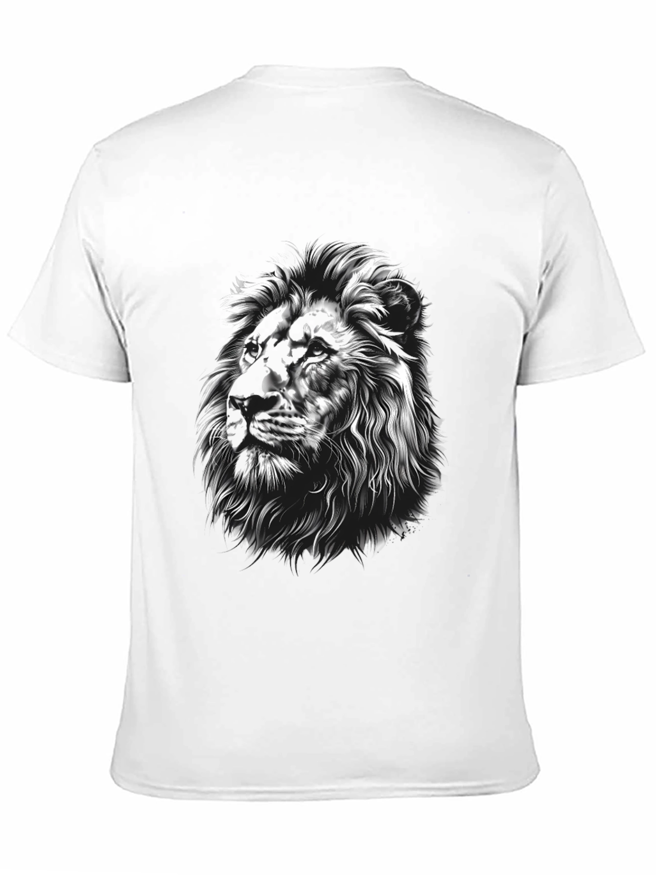 Black Lion Graphic Tee - Black Crew Neck T-Shirt view 11