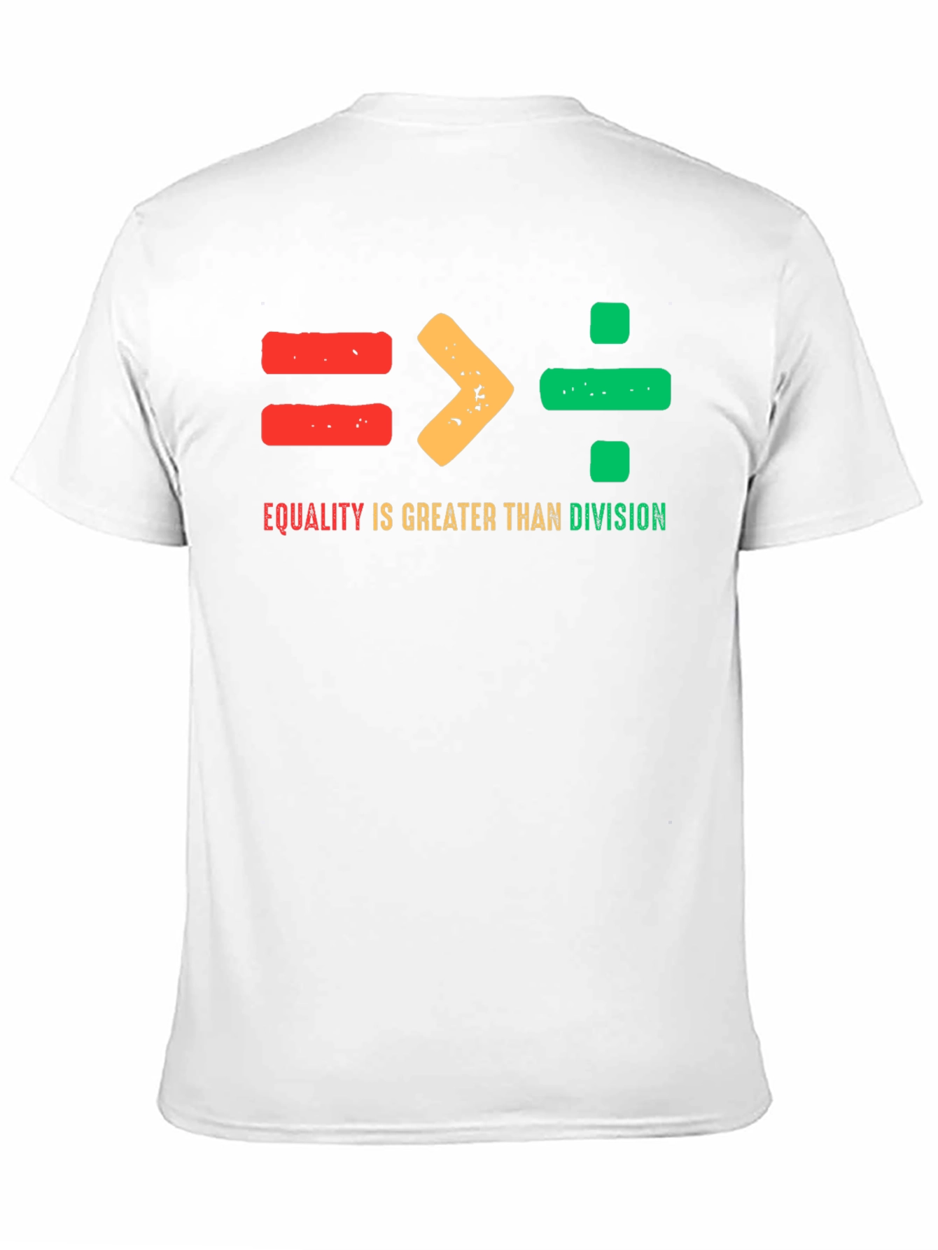 Black Equality is Greater Than Division T-Shirt view 11