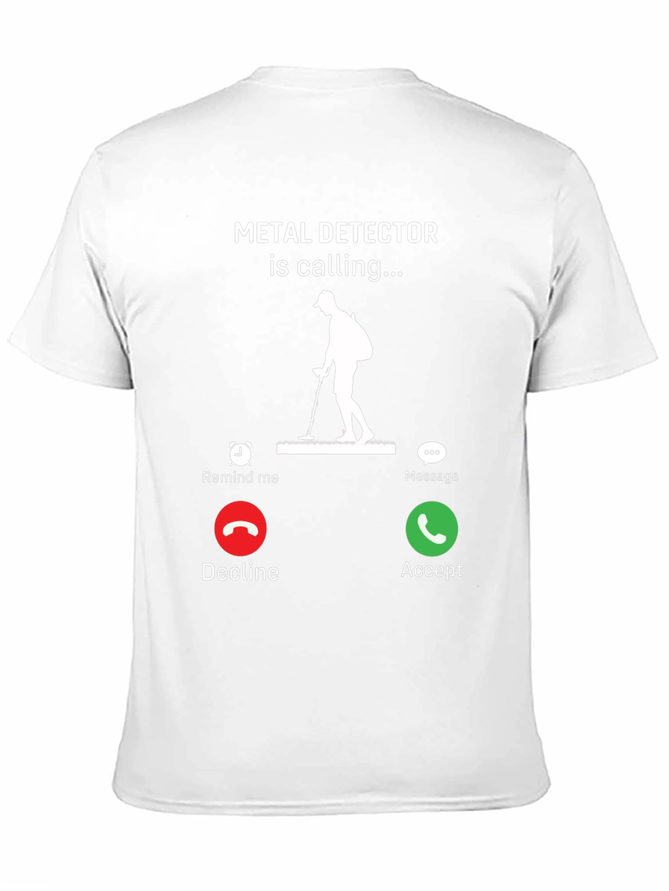 Black Metal Detector is Calling Funny T-Shirt view 11