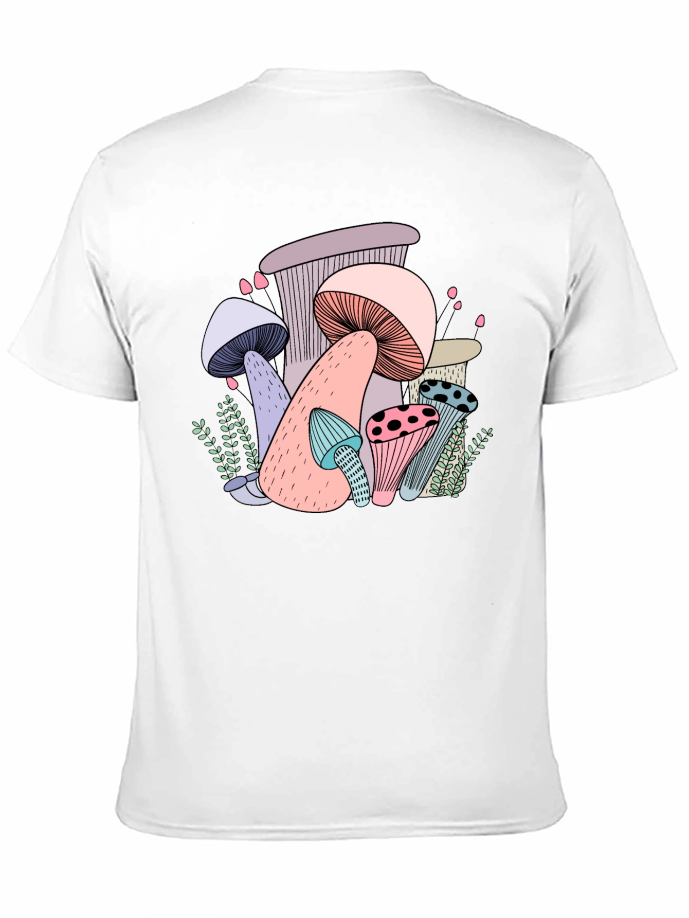 Black Mushroom Graphic Black T-Shirt view 11