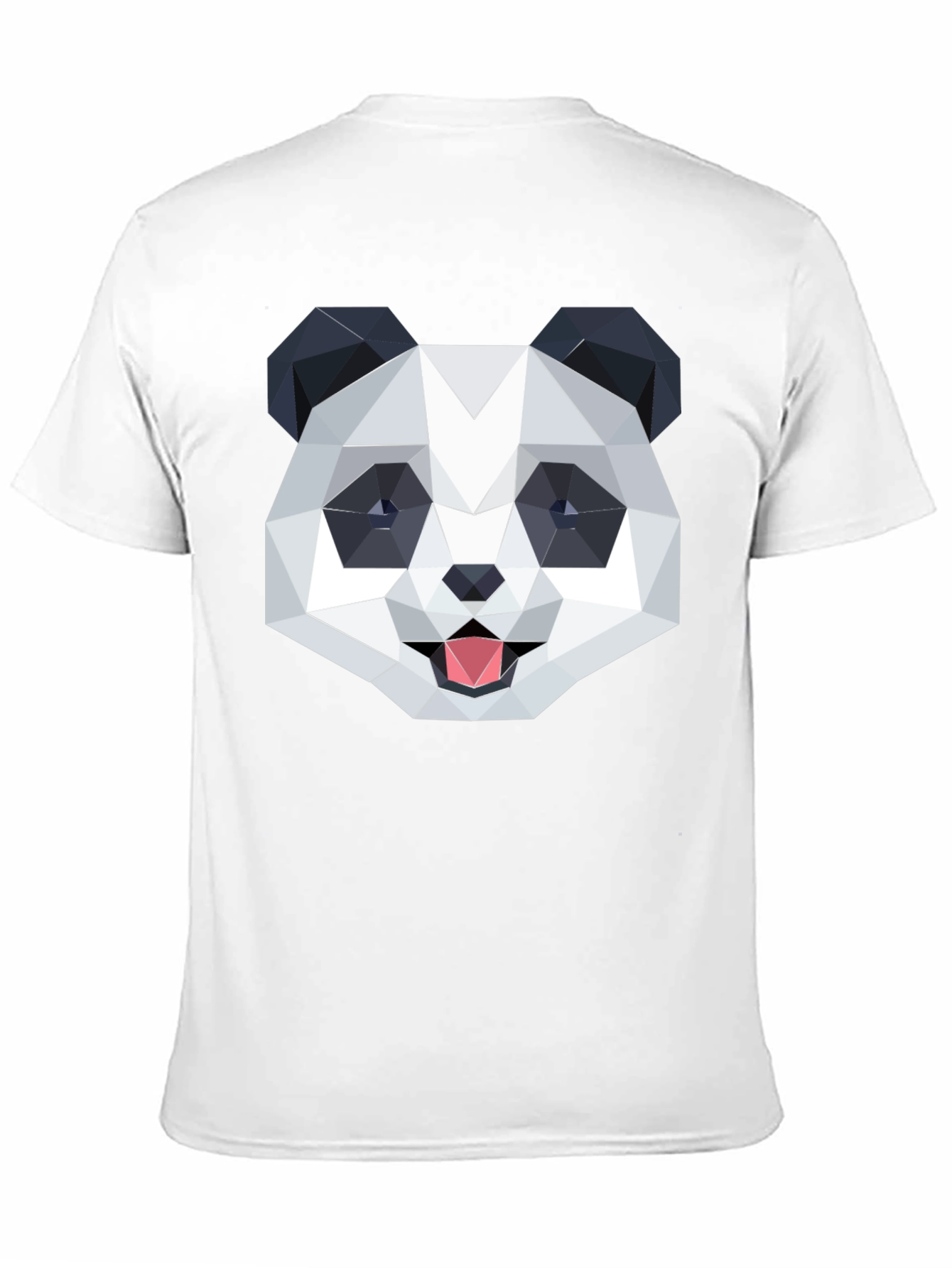 Black Geometric Panda Graphic Black T-Shirt view 11