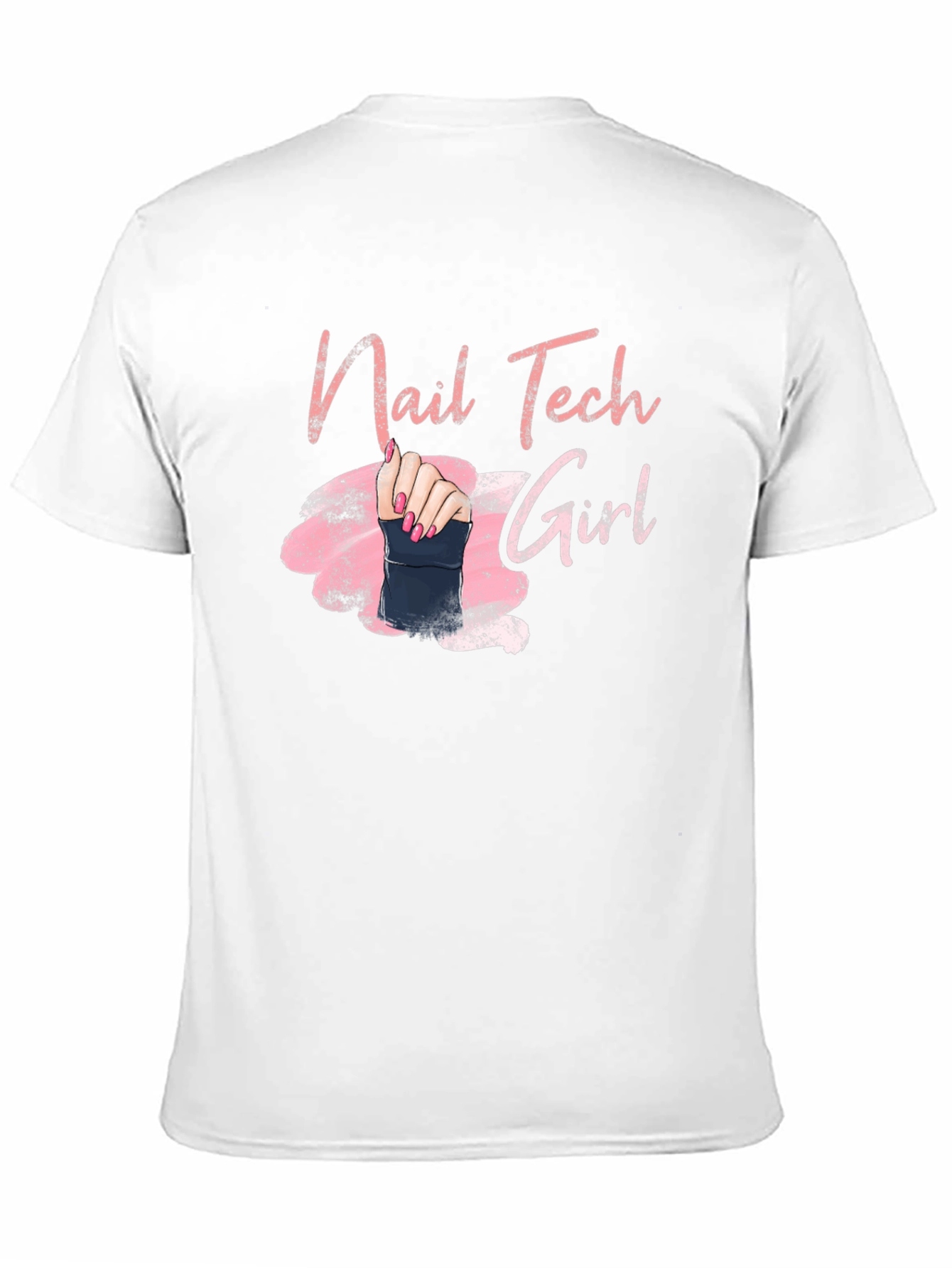 Black Nail Tech Girl Graphic Tee - Manicure Artist Shirt view 11