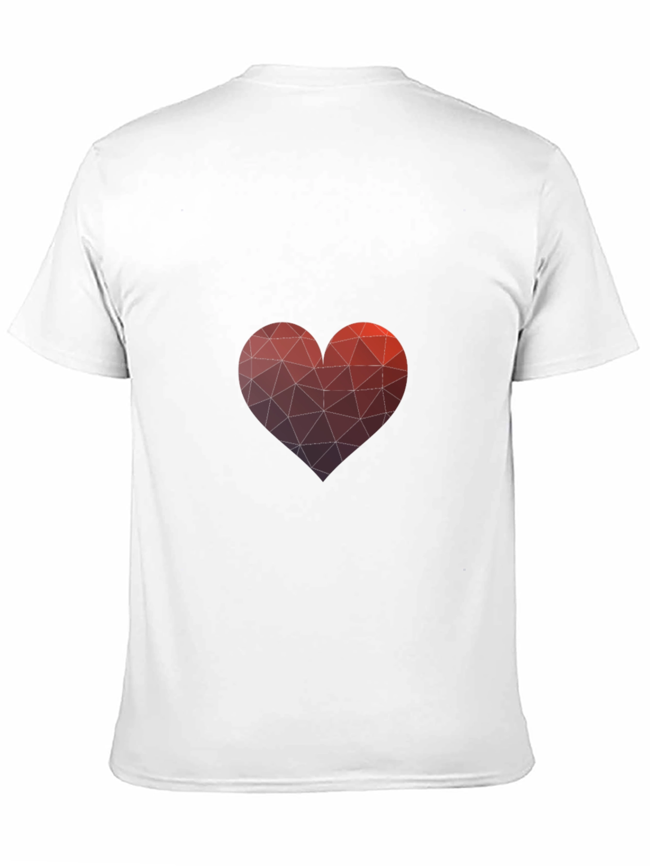 Black Geometric Heart Graphic Black T-Shirt view 11