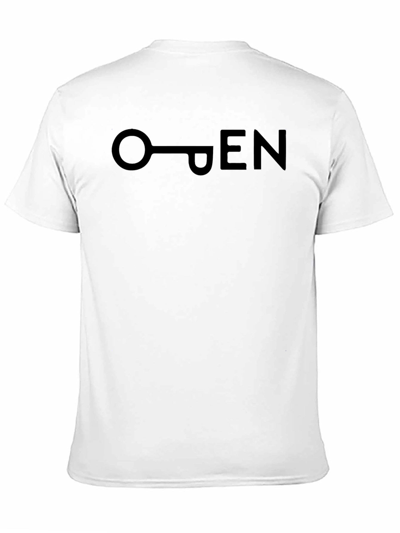 Black Open Mind T-Shirt - Unisex Crew Neck Tee view 11