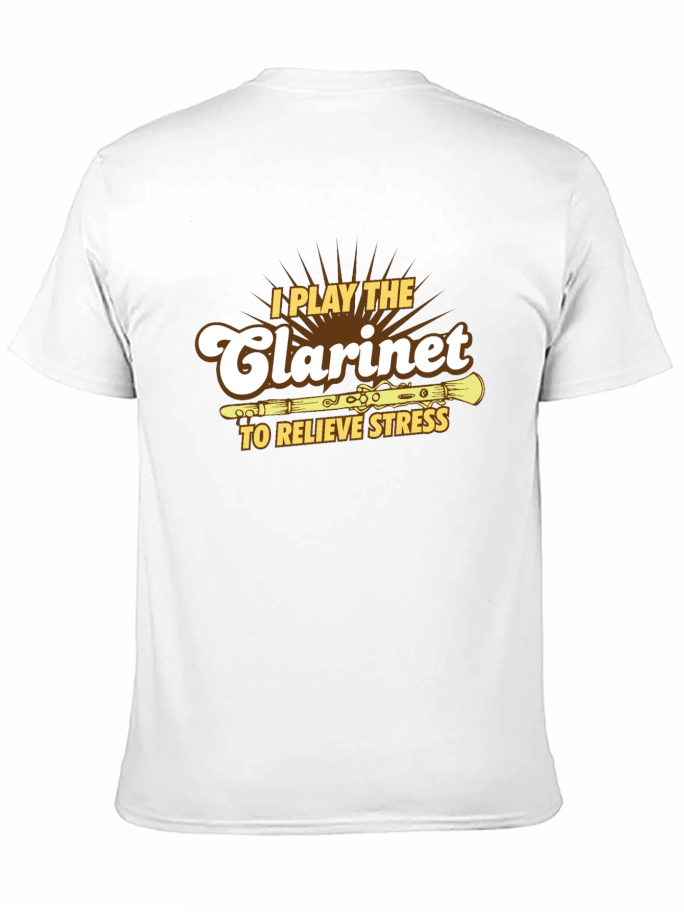 Black Clarinet Player T-Shirt - Relieve Stress in Style! view 11