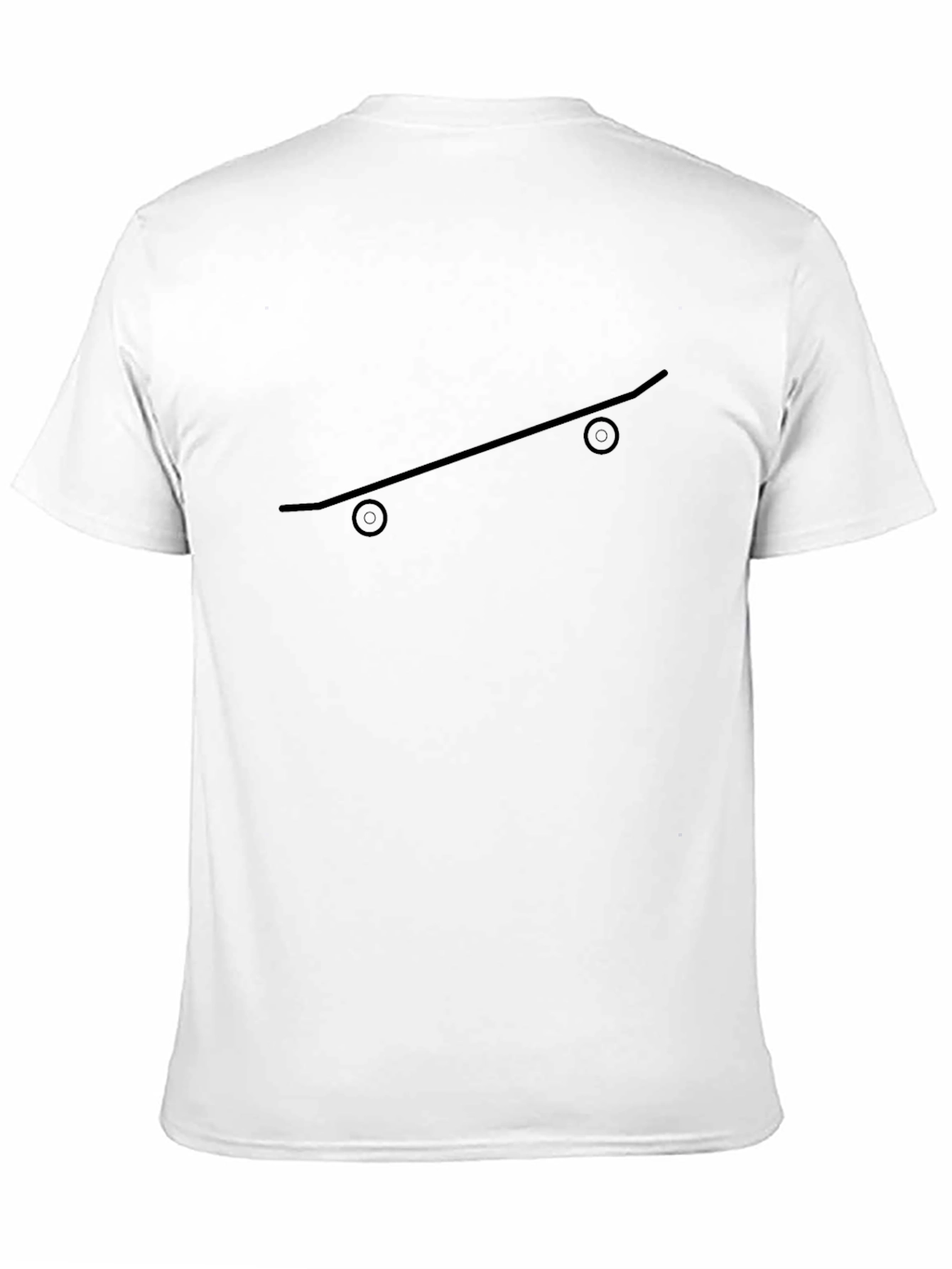 Black Minimalist Skateboard Graphic Tee - Cool Black Shirt view 11