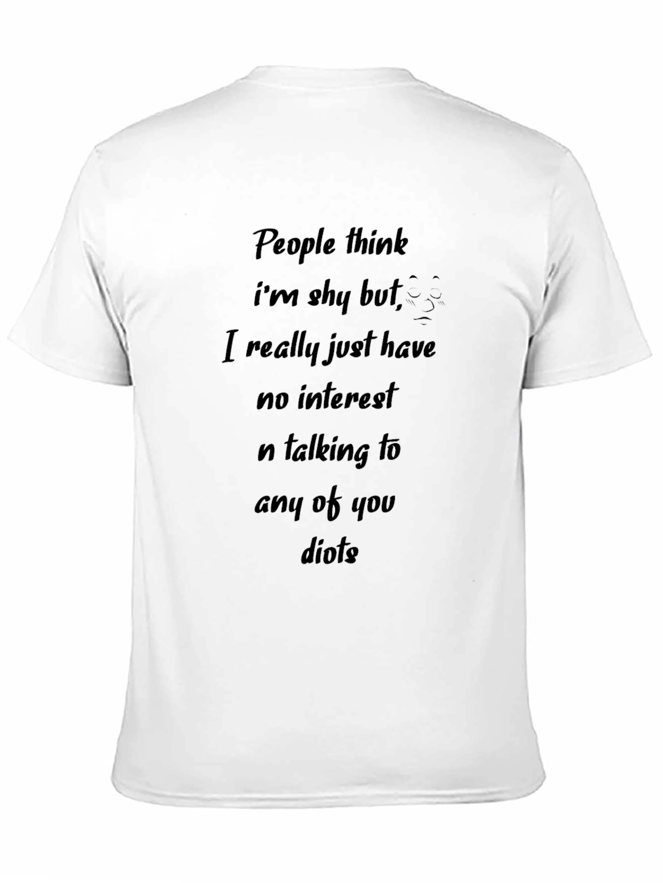 Black Funny Black T-Shirt: No Interest in Talking view 11