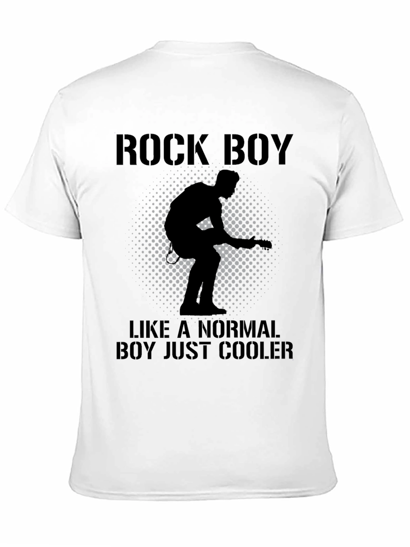 Black Rock Boy Tee - Cool Guitarist Design view 11
