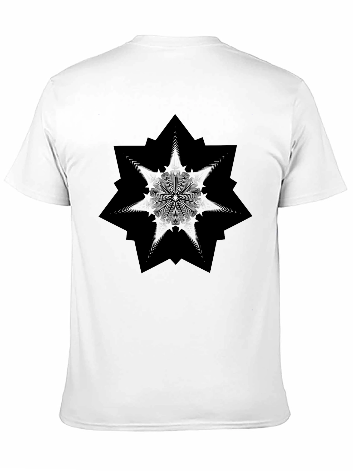 Black Black Geometric Mandala Graphic Tee view 11