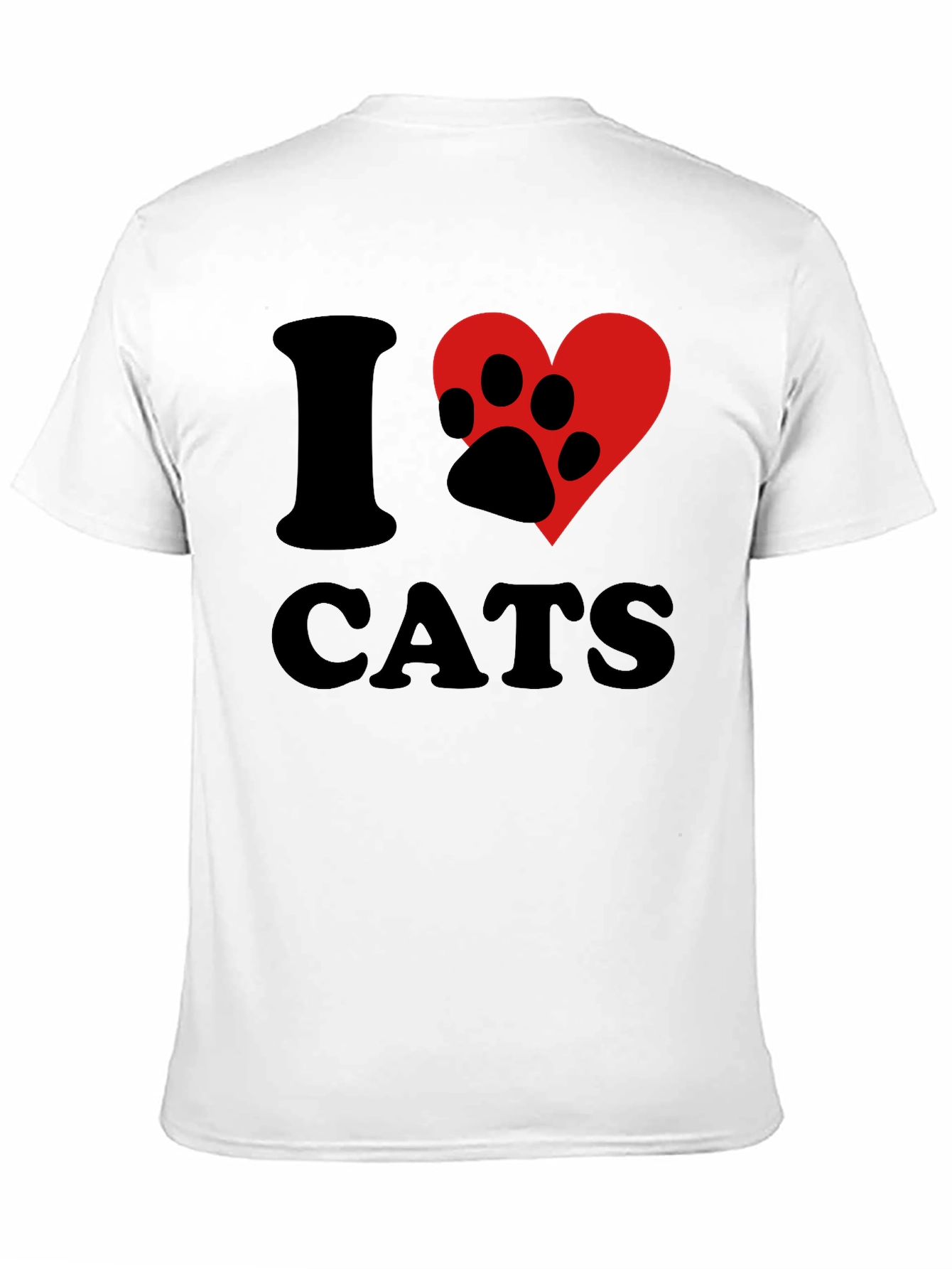 I Heart Cats T-Shirt - Black Cat Lover Tee - 11