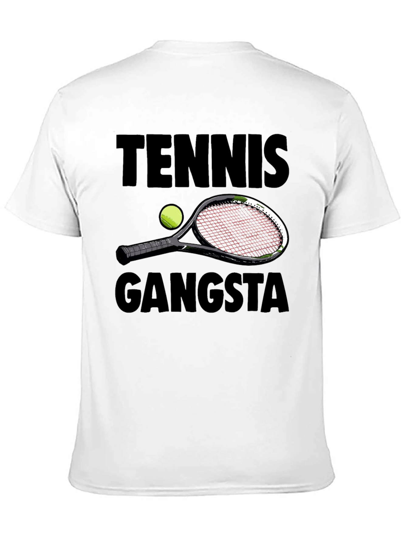 Black Tennis Gangsta Graphic T-Shirt view 11