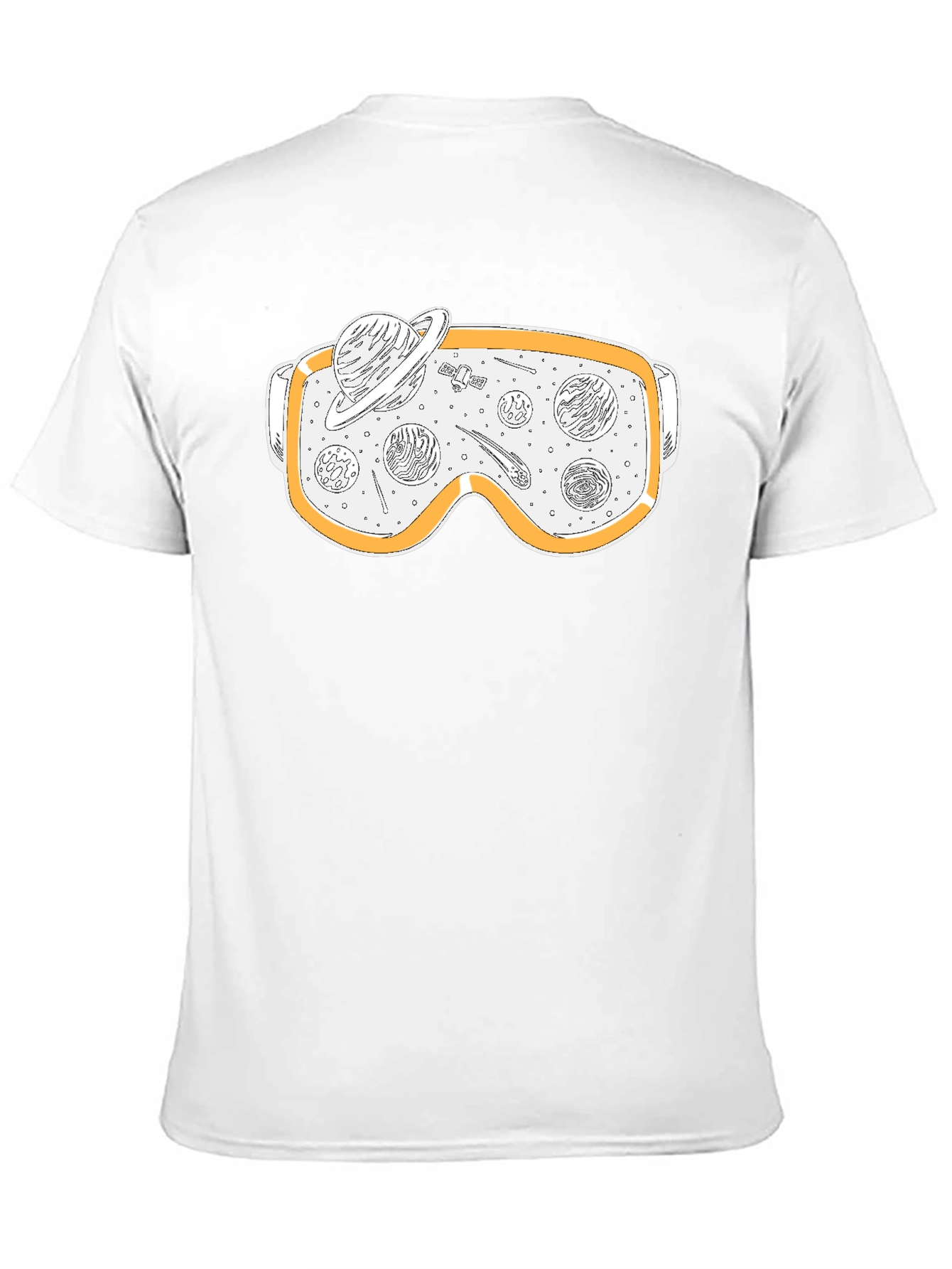 Black Space Goggles Graphic Tee - Black Cotton Blend view 11