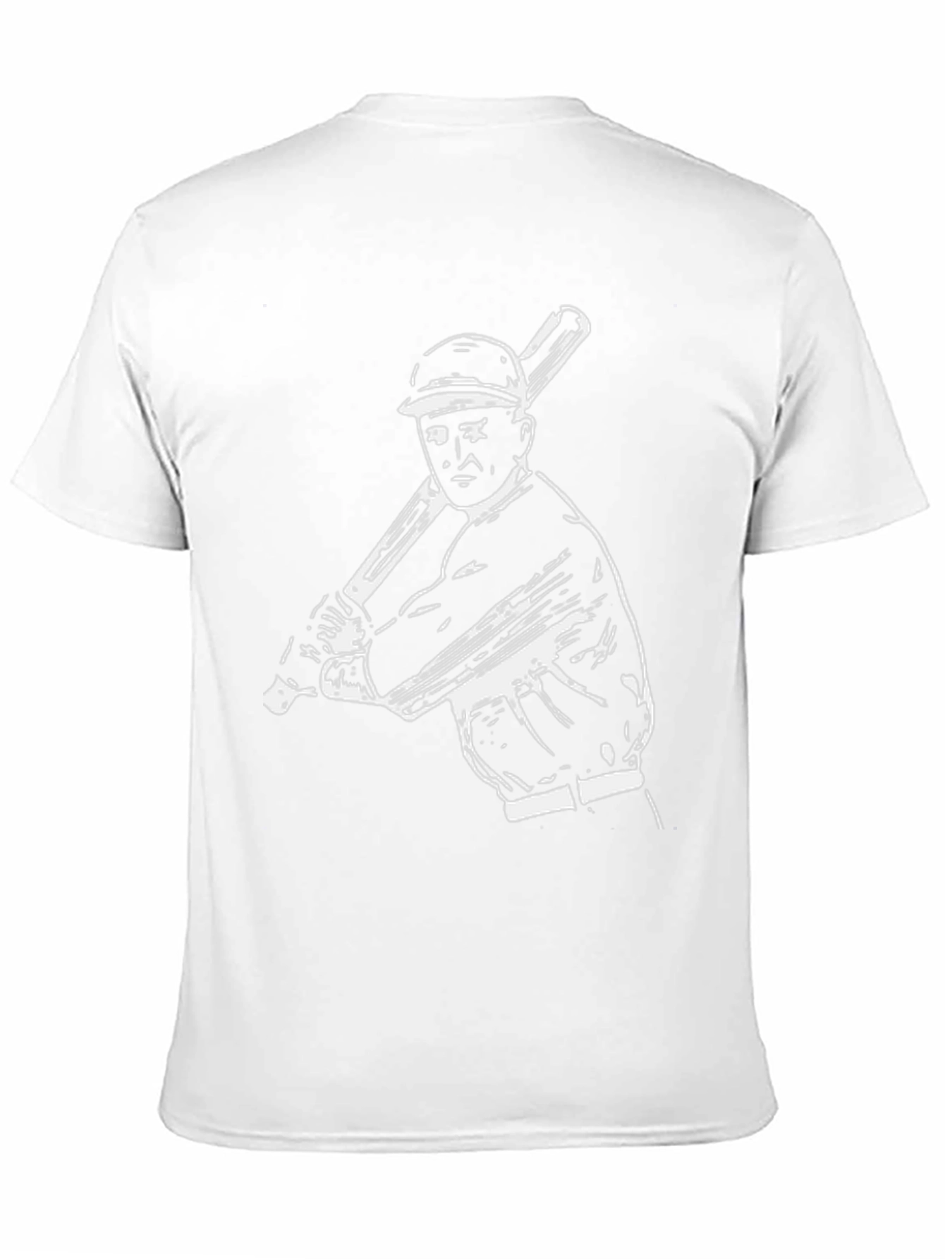 Black Baseball Player Graphic Tee - Black Cotton view 11
