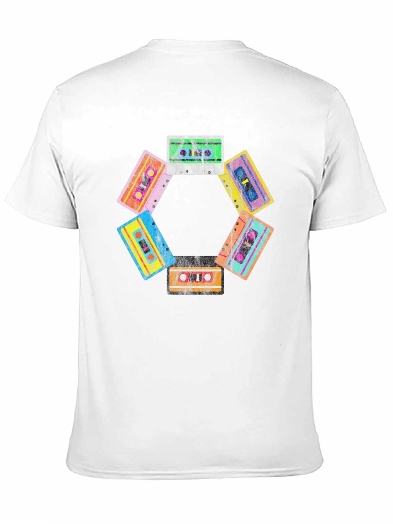 Black Retro Cassette Tape Graphic Tee view 11