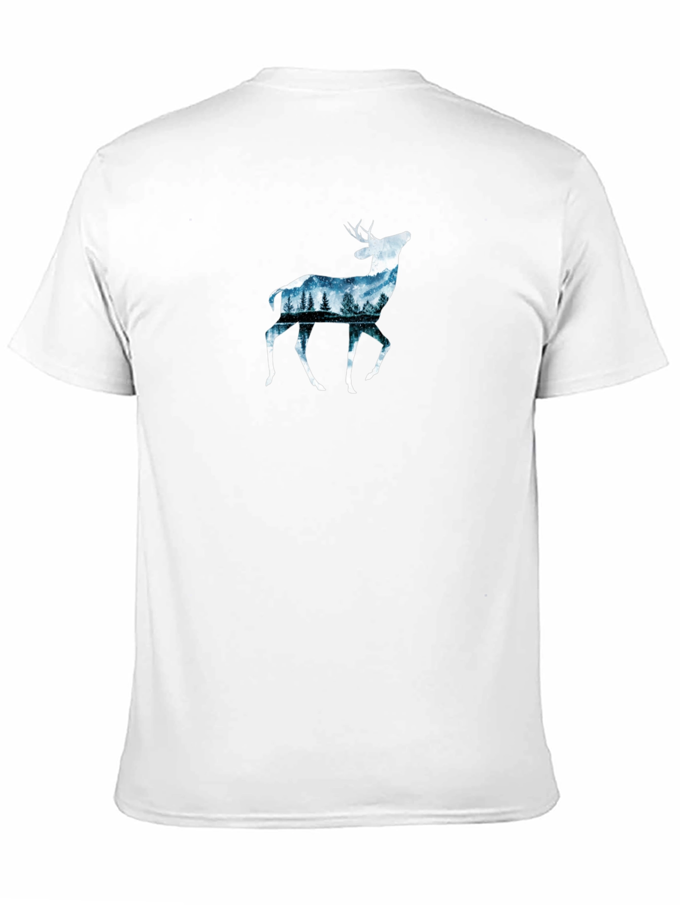 Black Deer Forest Graphic Tee - Nature Inspired Design view 11
