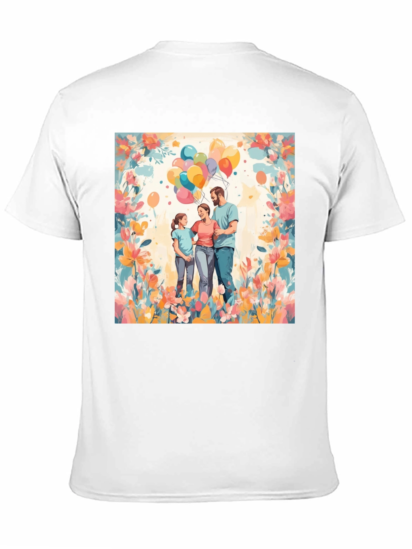 Black Family Balloon Art Black T-Shirt view 11
