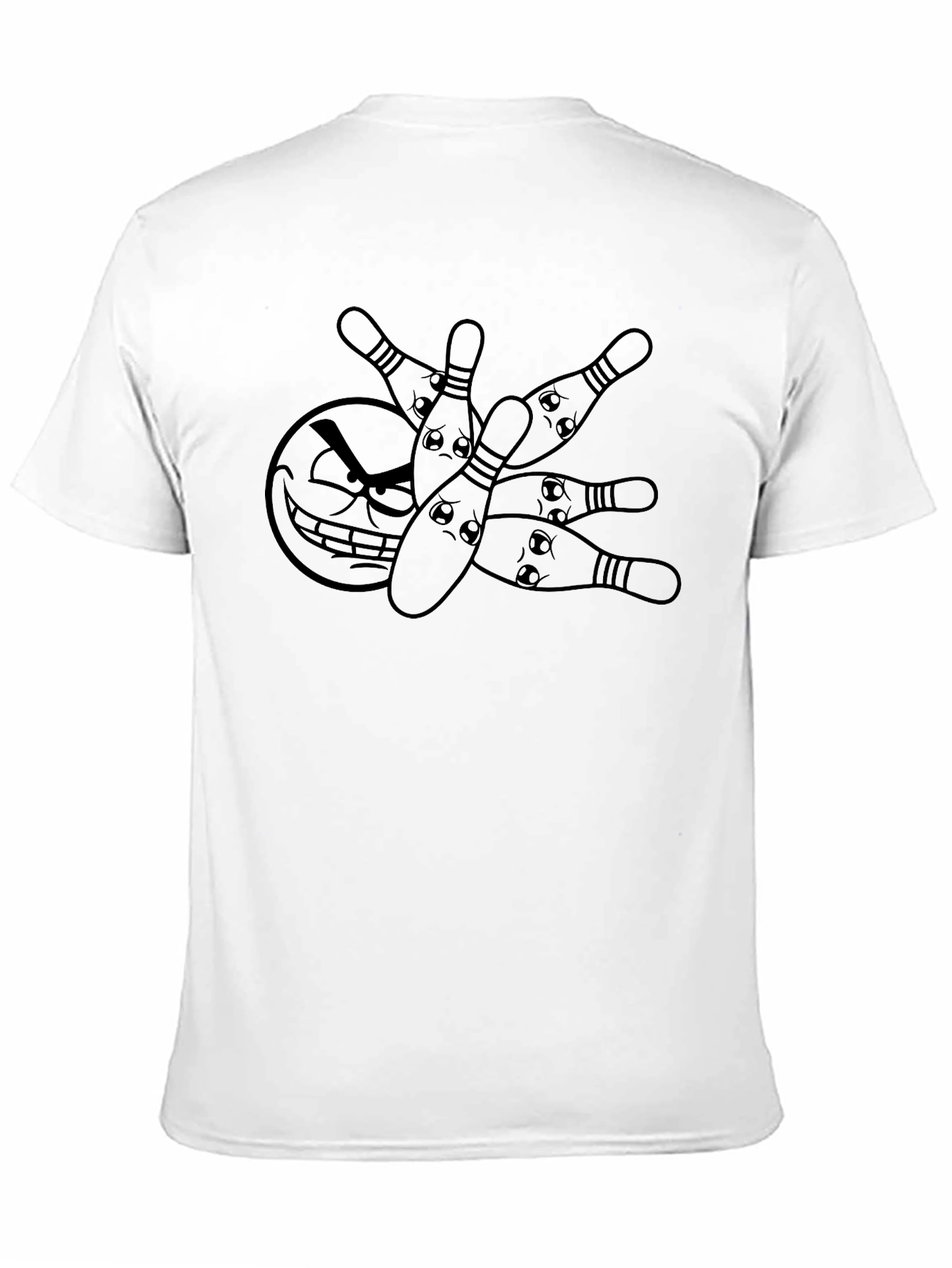 Black Bowling Strike T-Shirt - Funny Bowling Ball & Pin Graphic Tee view 11