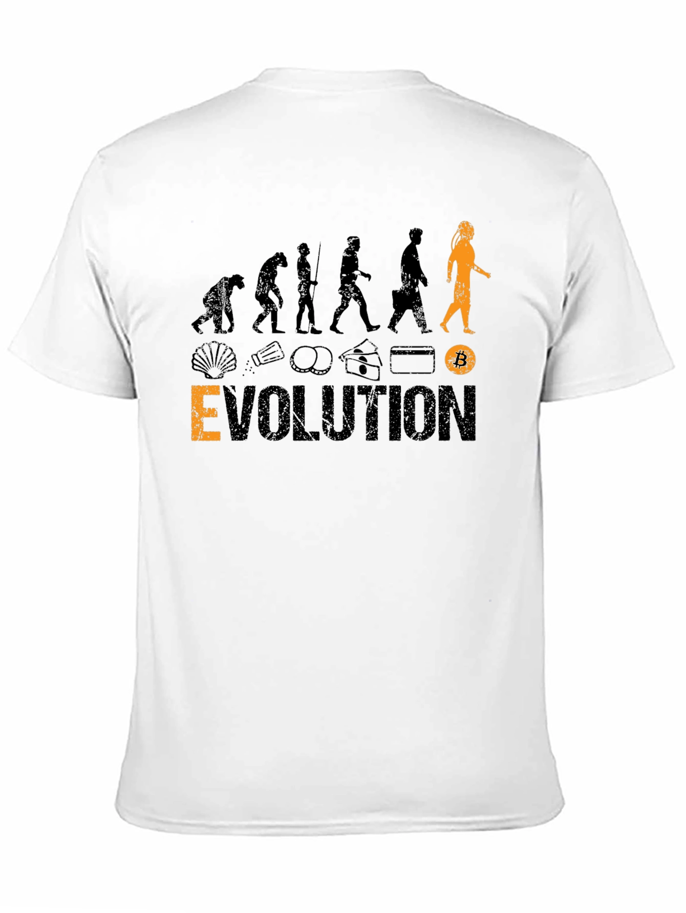 Black Bitcoin Evolution Black T-Shirt view 11