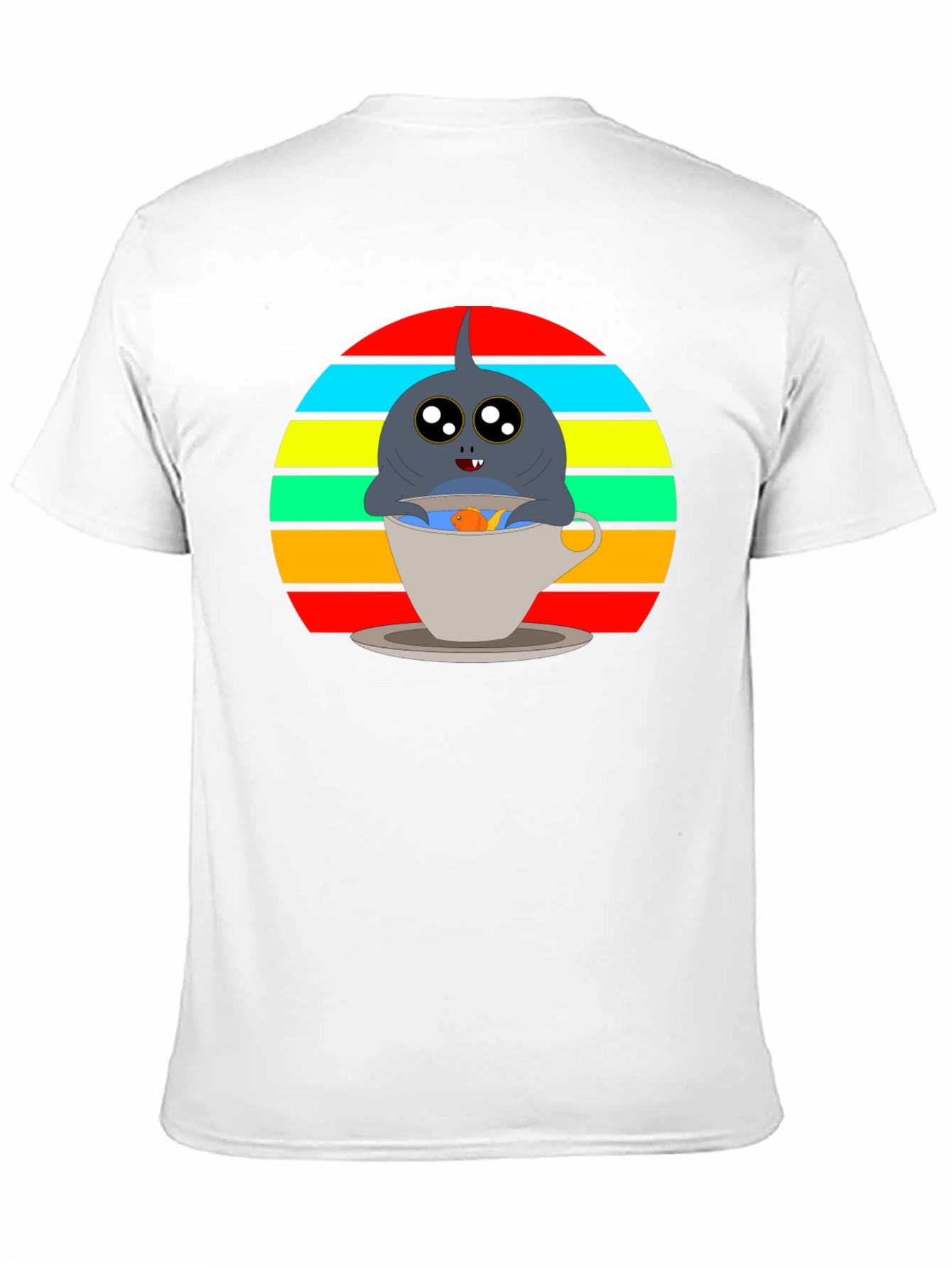 Black Shark in Teacup Graphic Tee - Cute & Fun view 11