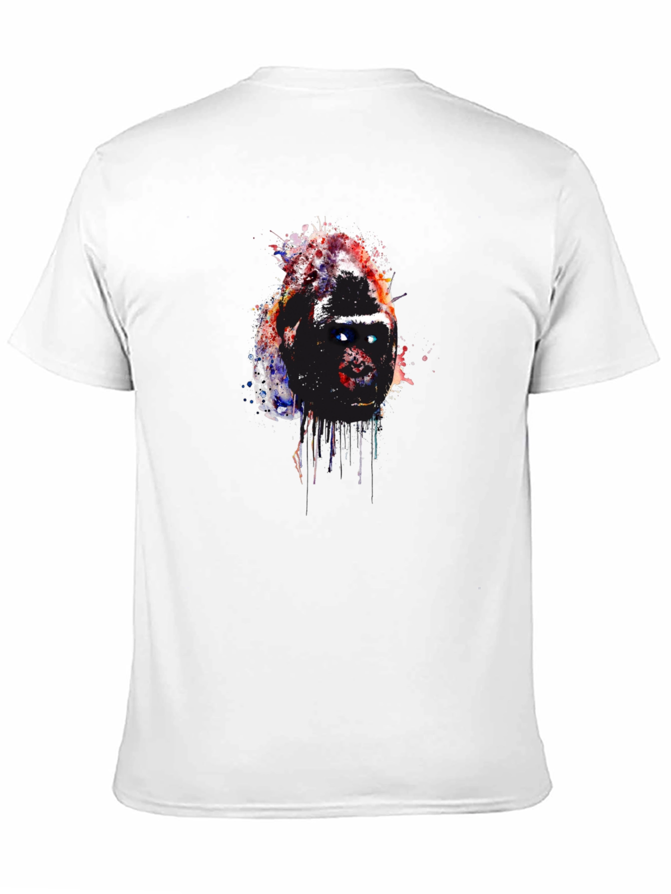 Black Abstract Gorilla Graphic Black T-Shirt view 11