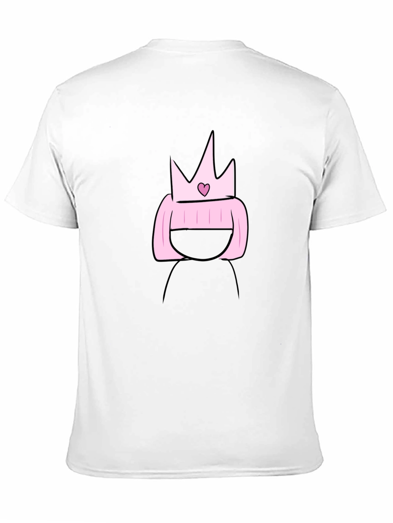 Black Cartoon Princess T-Shirt - Black Cotton Tee view 11