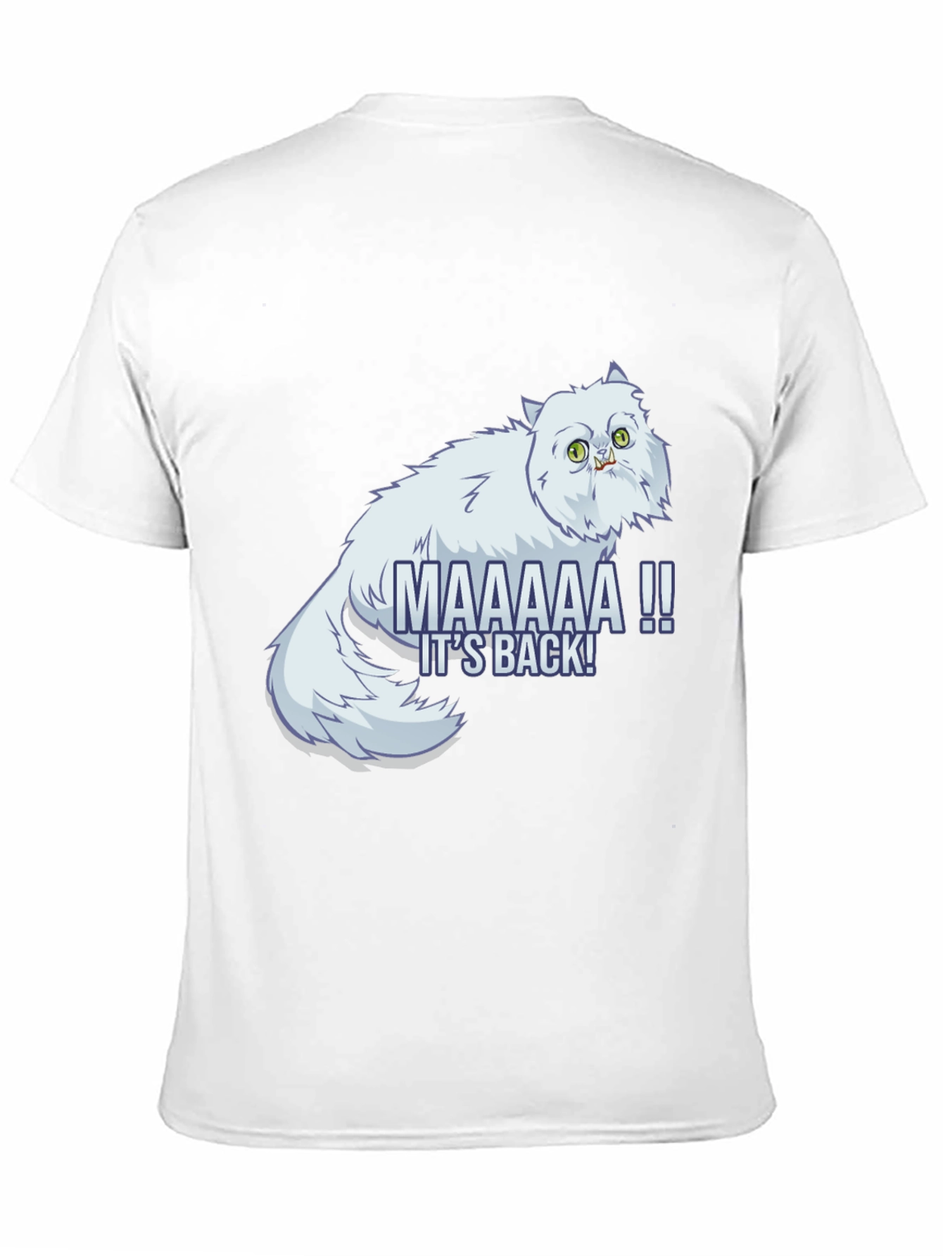 Black Funny Cat Graphic T-Shirt - "It's Back!" view 11