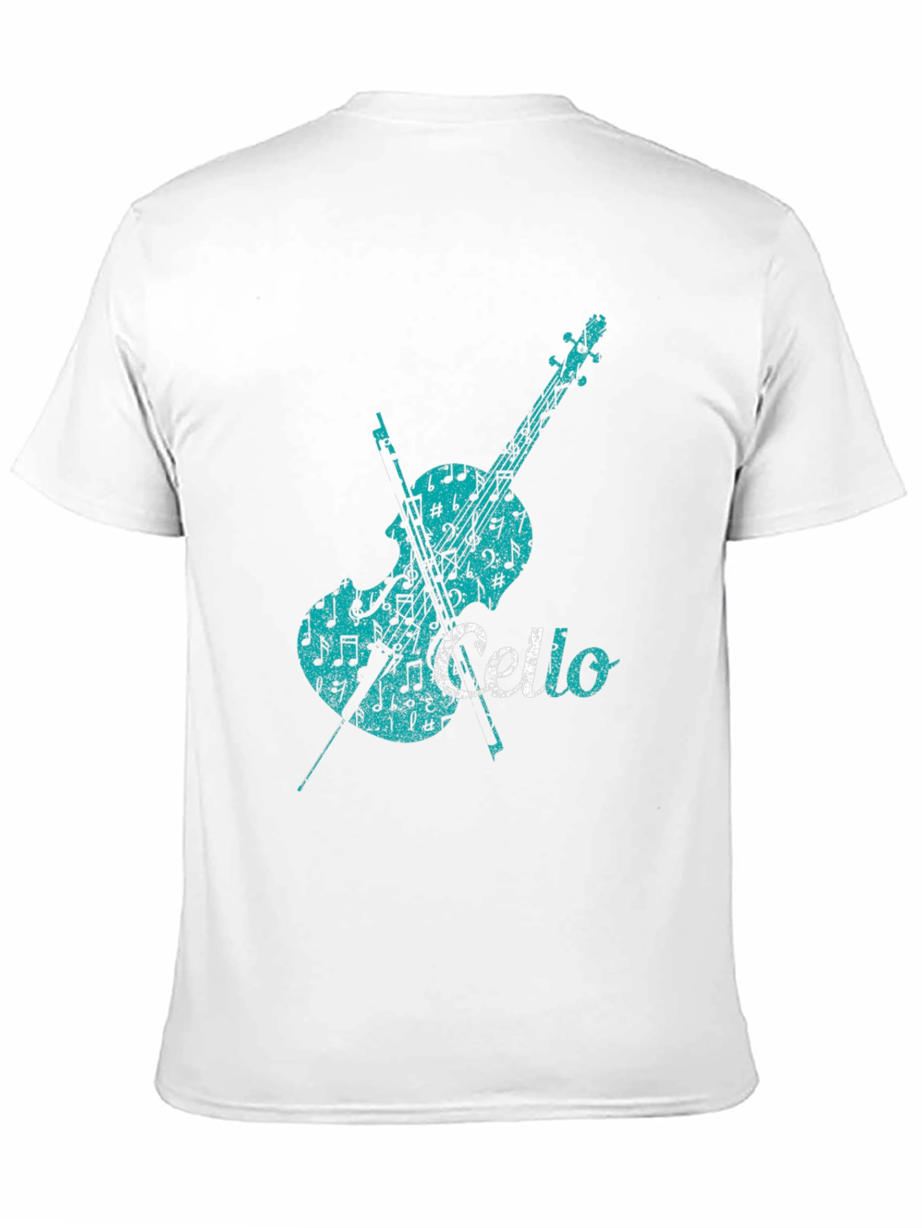 Black Cello Music Note Graphic Tee - Black Cotton view 11