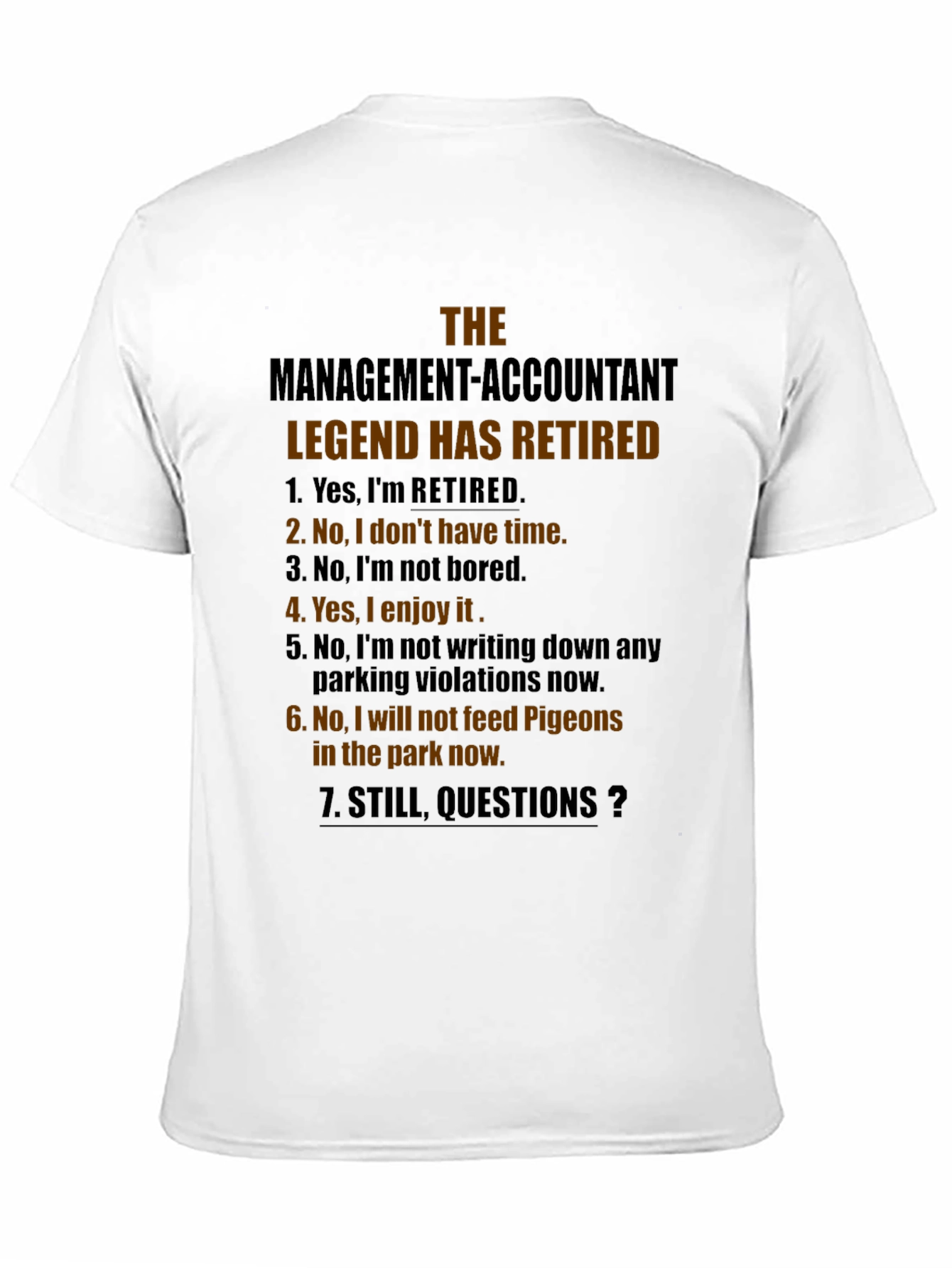 Black Retired Management Accountant T-Shirt view 11
