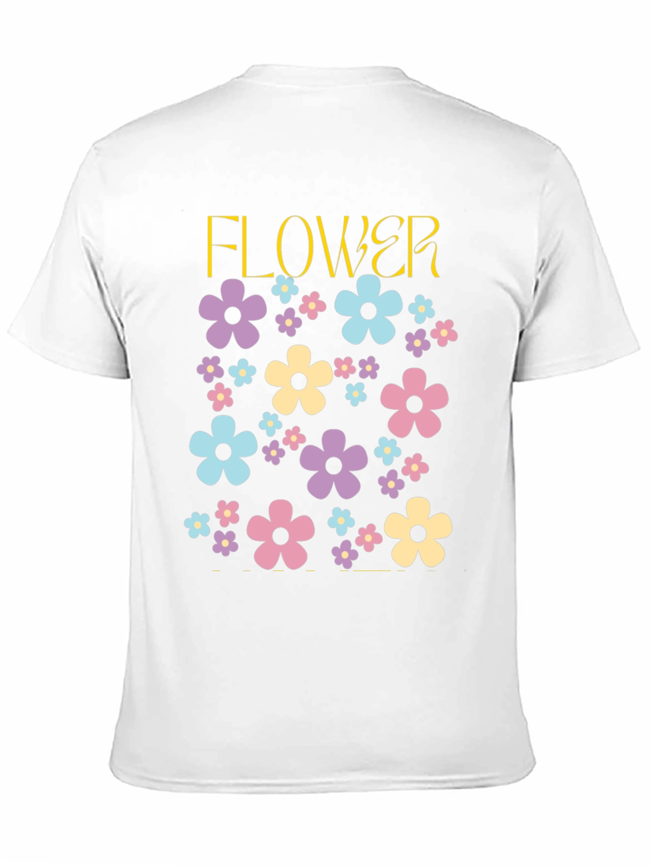 Black Floral Power T-Shirt - Retro Flower Design view 11