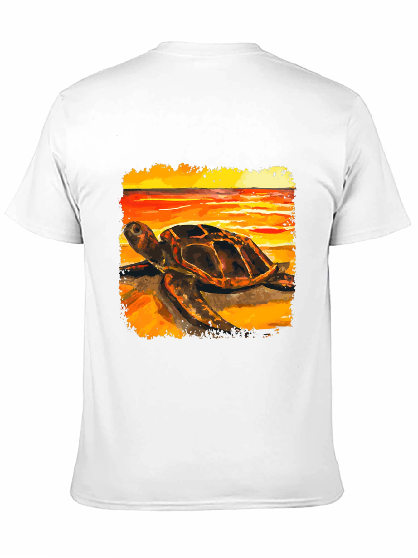 Black Sea Turtle Sunset Graphic Tee - Coastal Style view 11