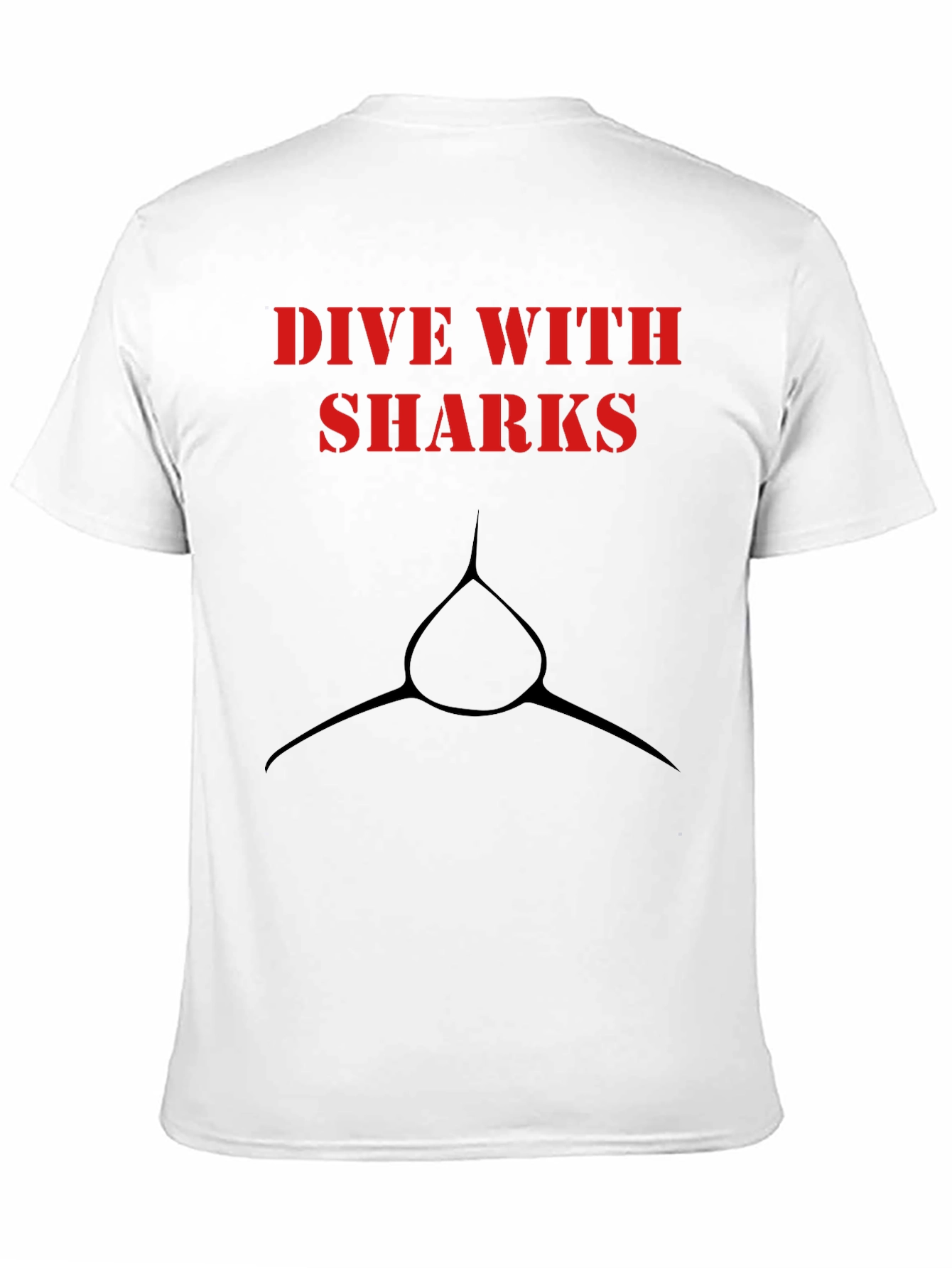 Dive With Sharks Graphic Tee - Mens Black T-Shirt - 11