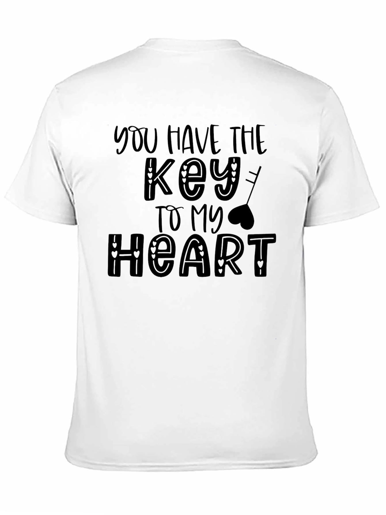 Black Key to My Heart Black Graphic Tee view 11
