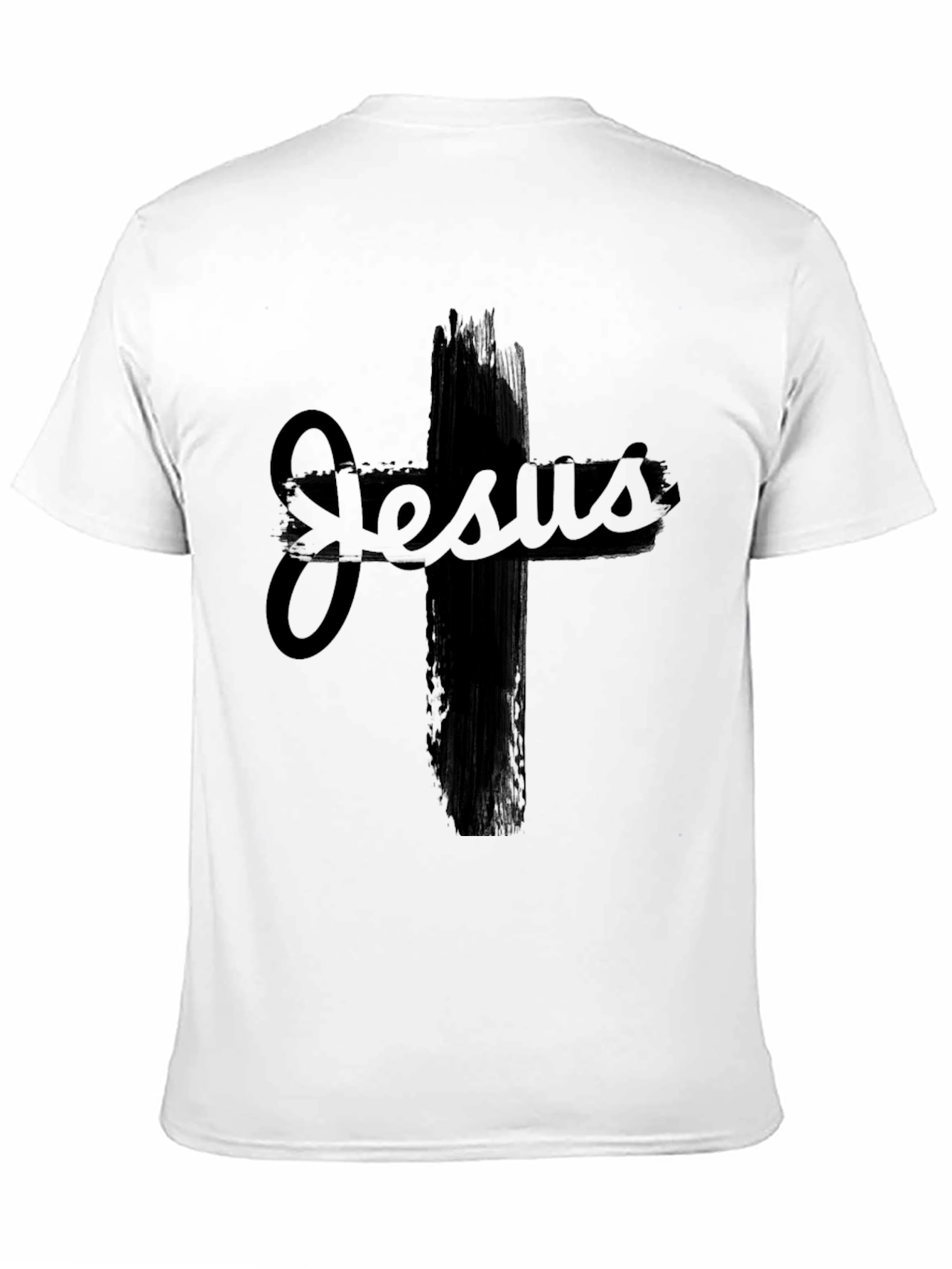 Black Jesus Cross Graphic Black T-Shirt view 11