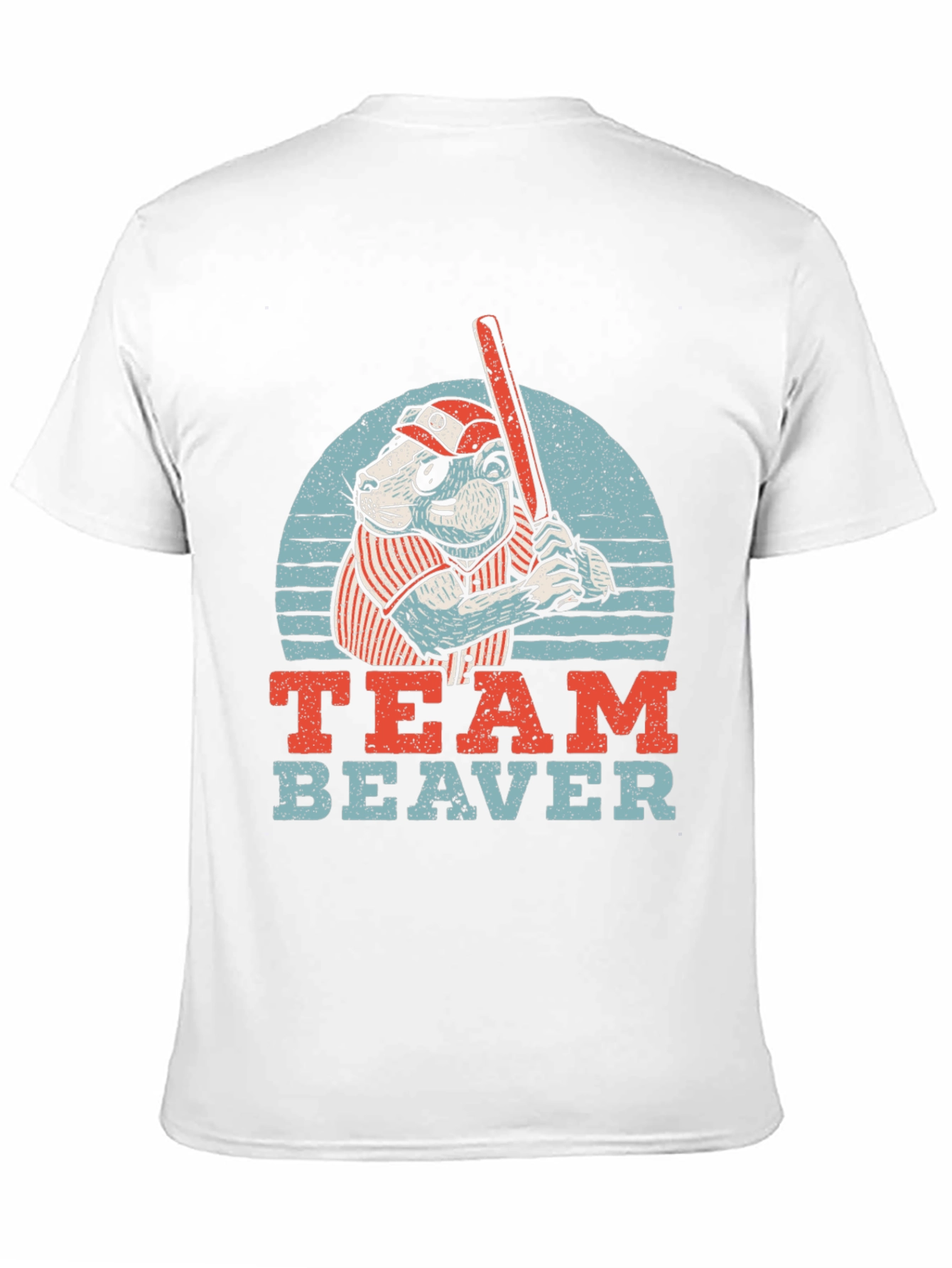 Black Team Beaver Baseball T-Shirt - Funny Sports Tee view 11