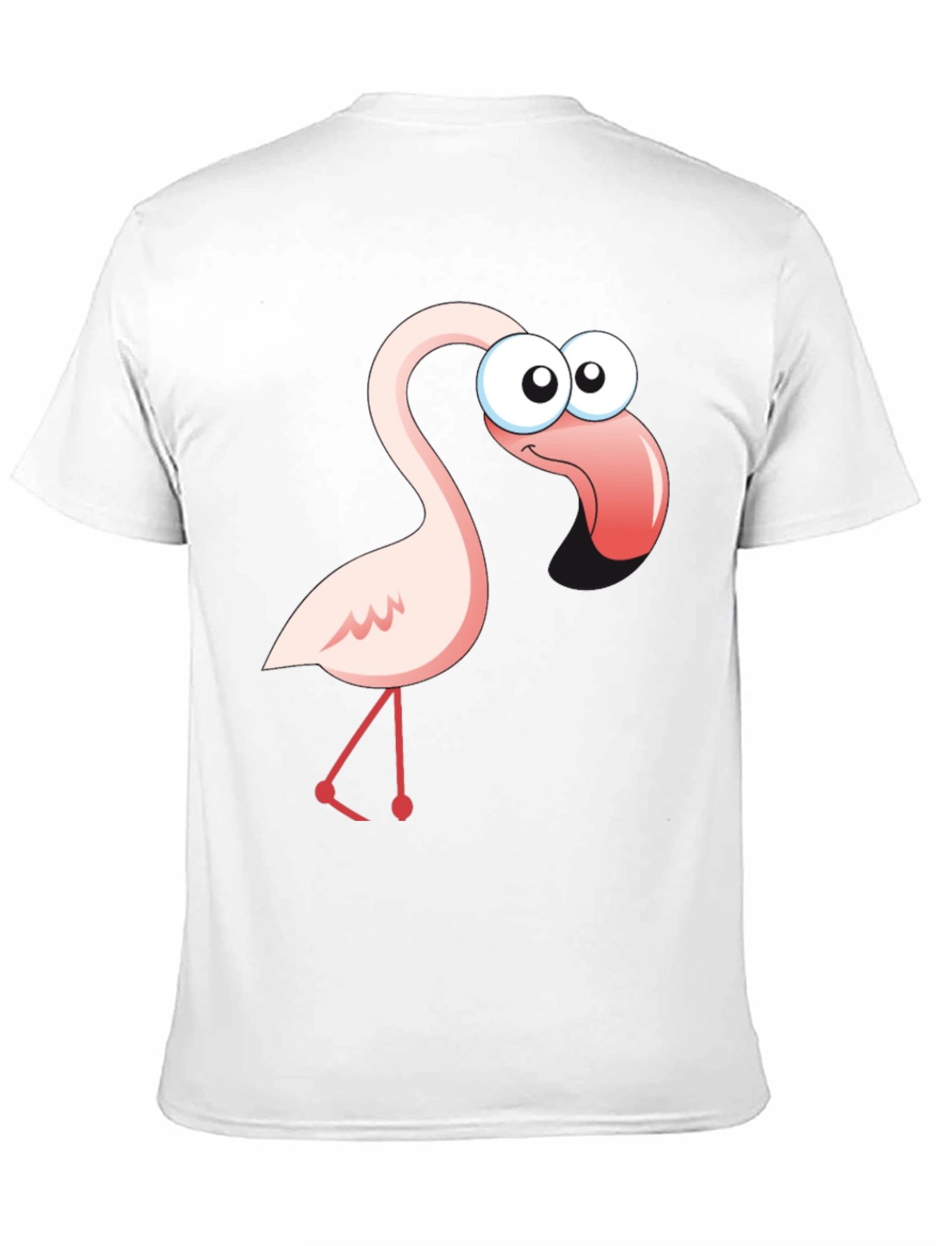 Black Cartoon Flamingo Graphic T-Shirt view 11