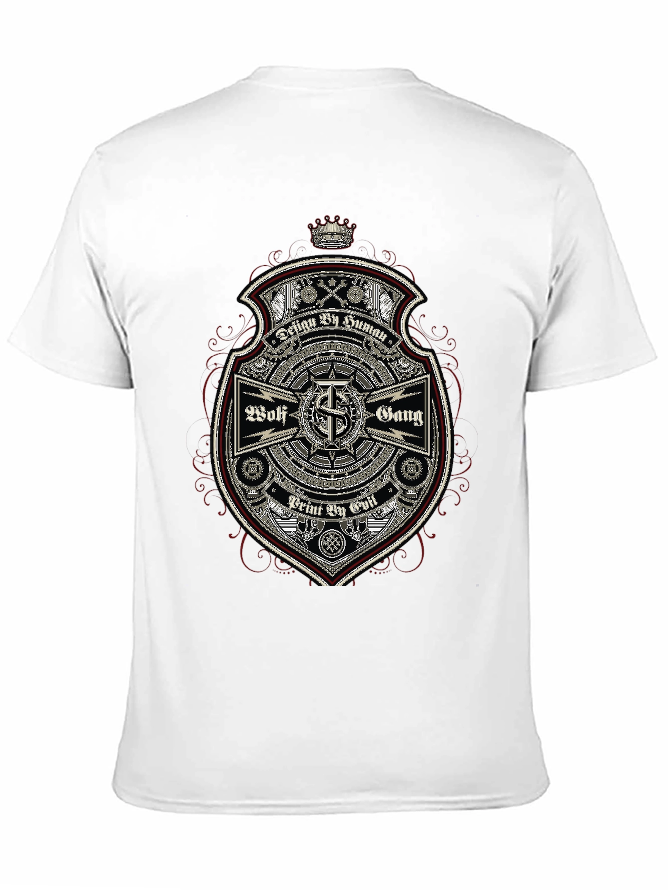 Black Wolf Gang Graphic Print Black T-Shirt view 11