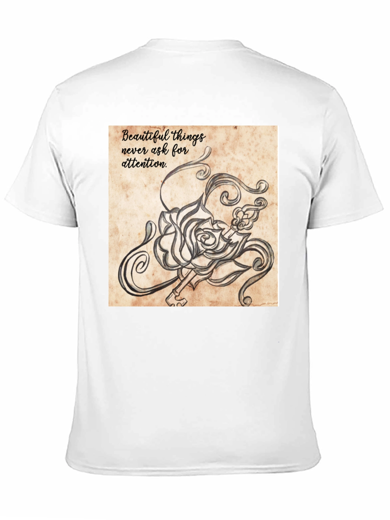 Black Rose and Key Graphic Tee view 11