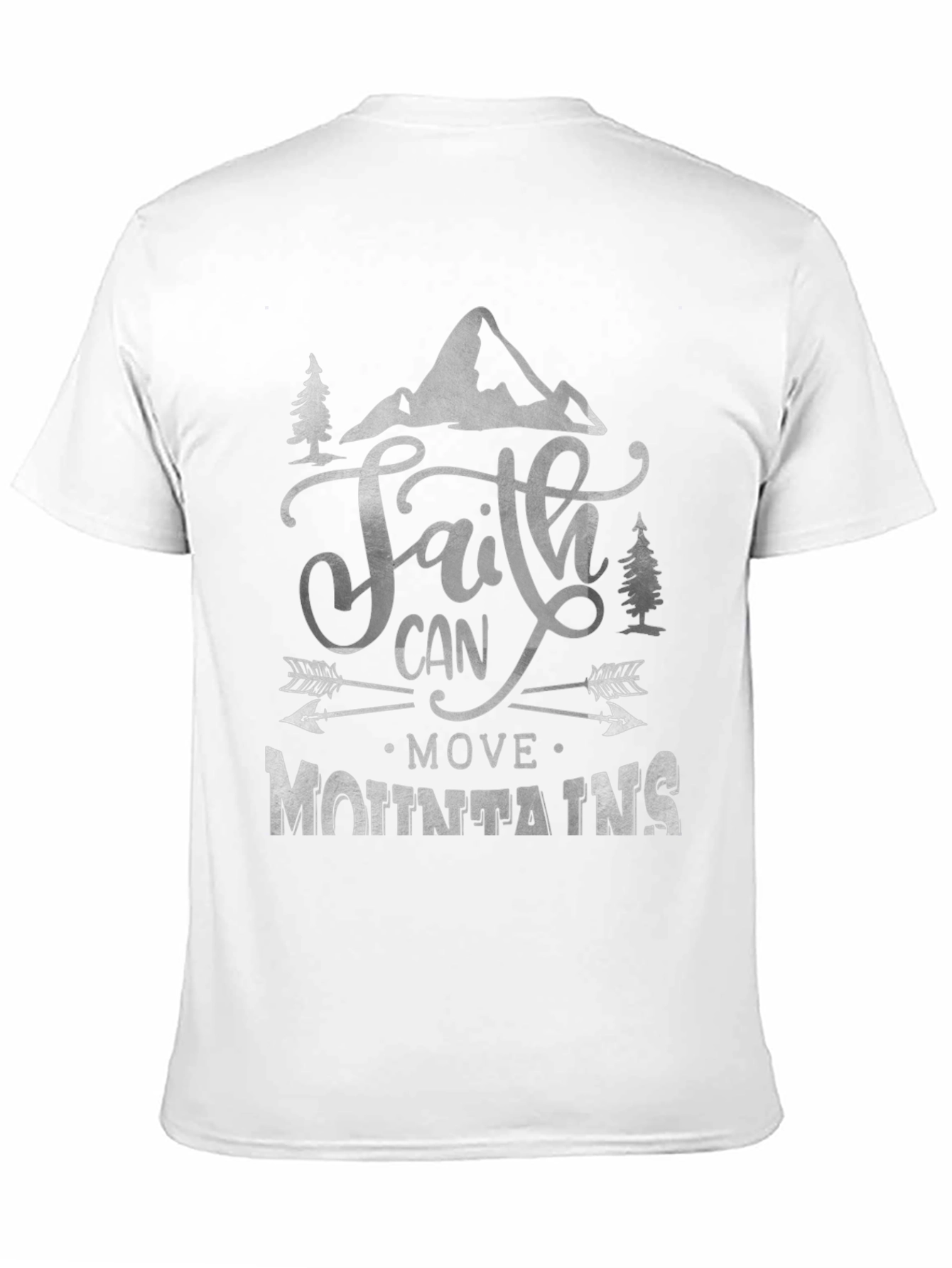 Black Faith Can Move Mountains Graphic Tee - Unisex view 11